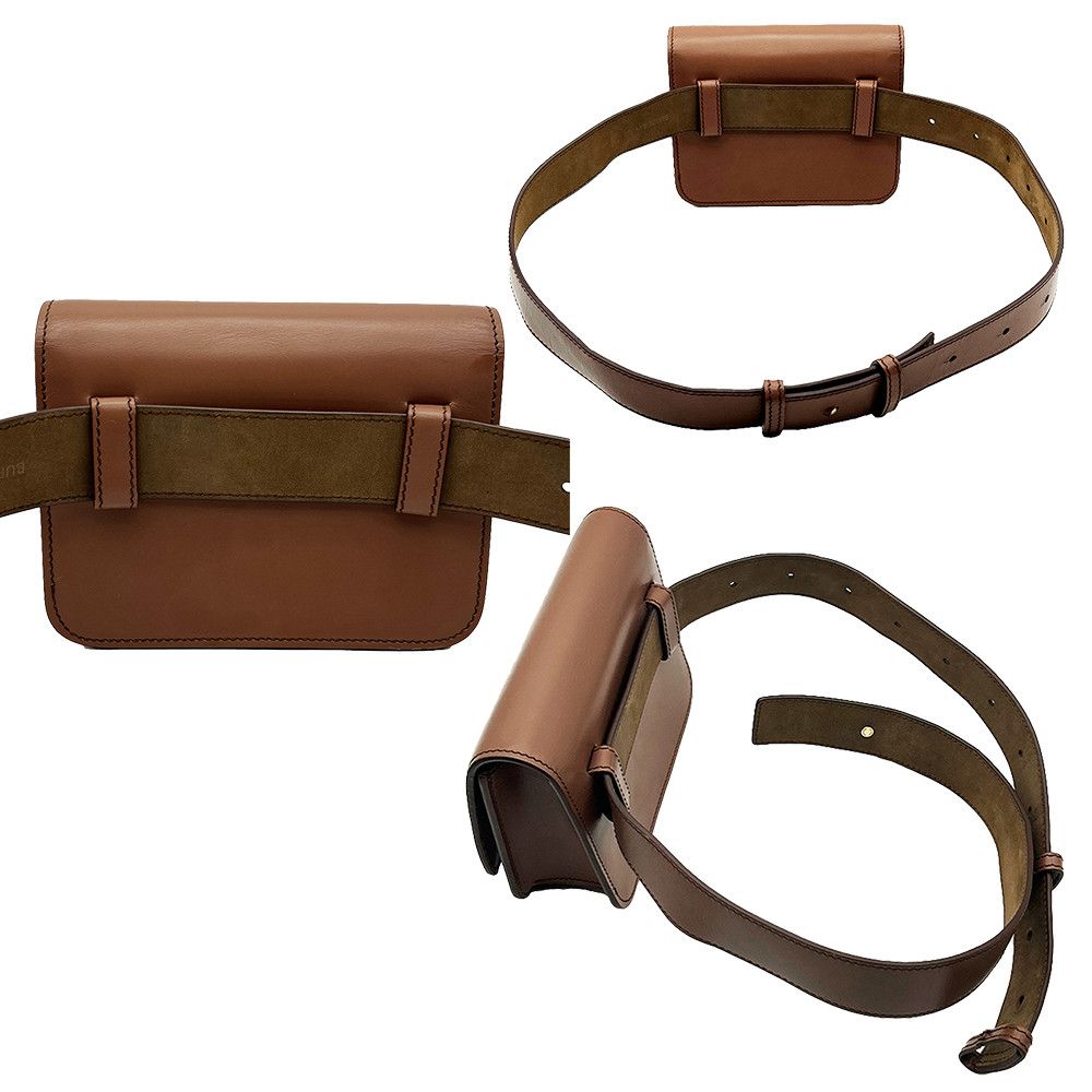 Burberry BURBERRY Calfskin TB Belt Bag Brown Size ONE SIZE - 3 Thumbnail