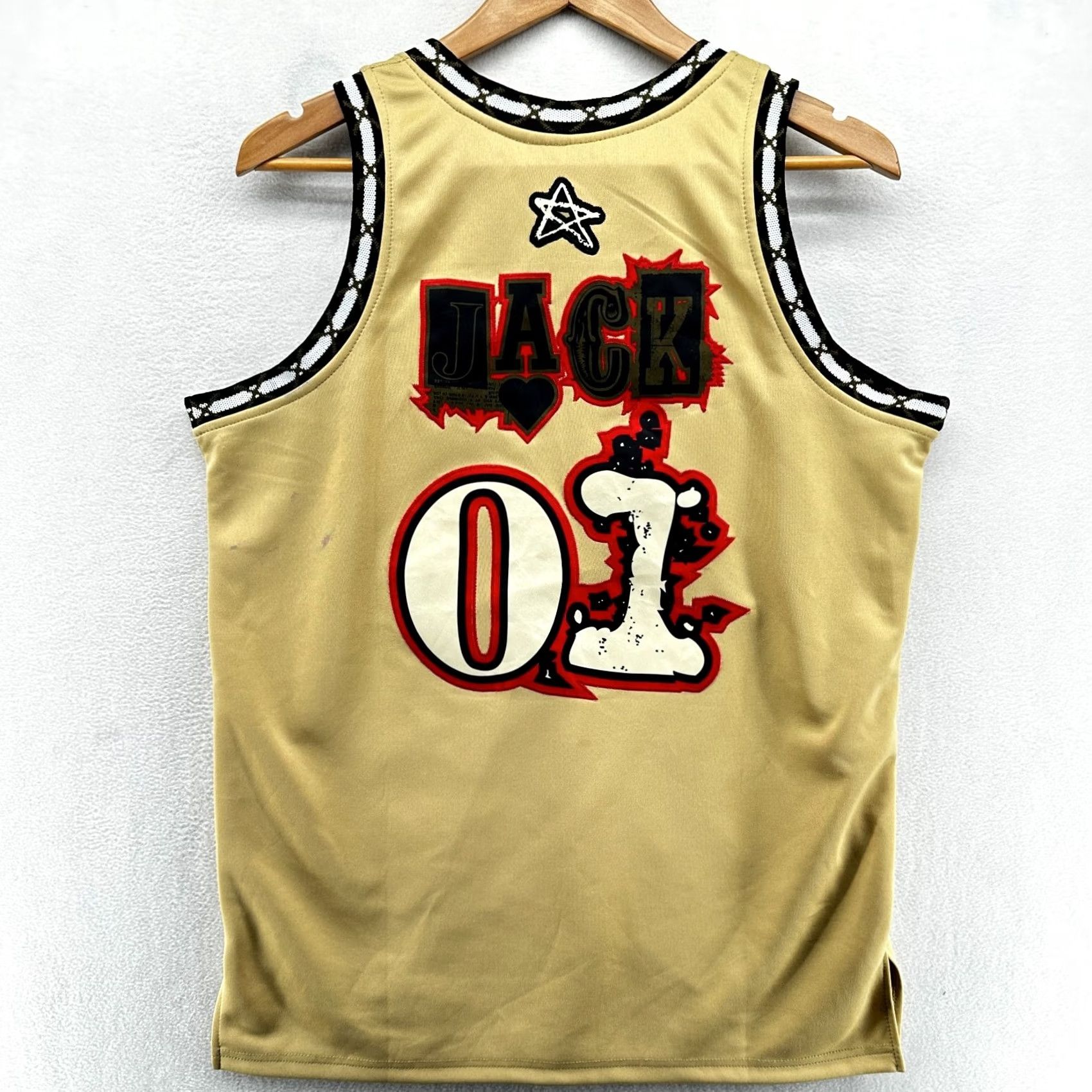 Vintage Brand X Astroworld Jack 01 Jersey Tank Men's Yellow Small Graphic Sleeveless Size US S / EU 44-46 / 1 - 2 Thumbnail