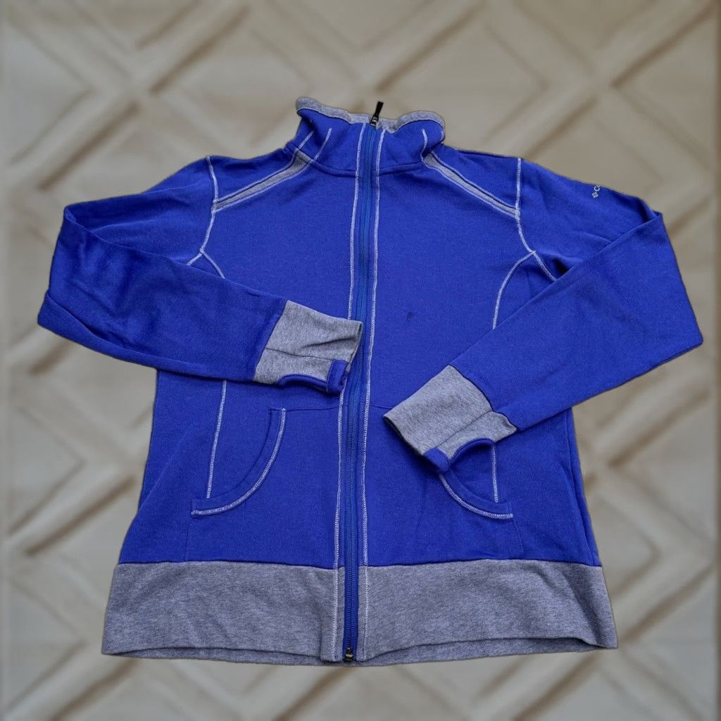 Vintage Columbia Omni Wick Active Jacket Womens Small Blue Full Zip Thumbholes Cotton Size S / US 4 / IT 40 - 1 Thumbnail