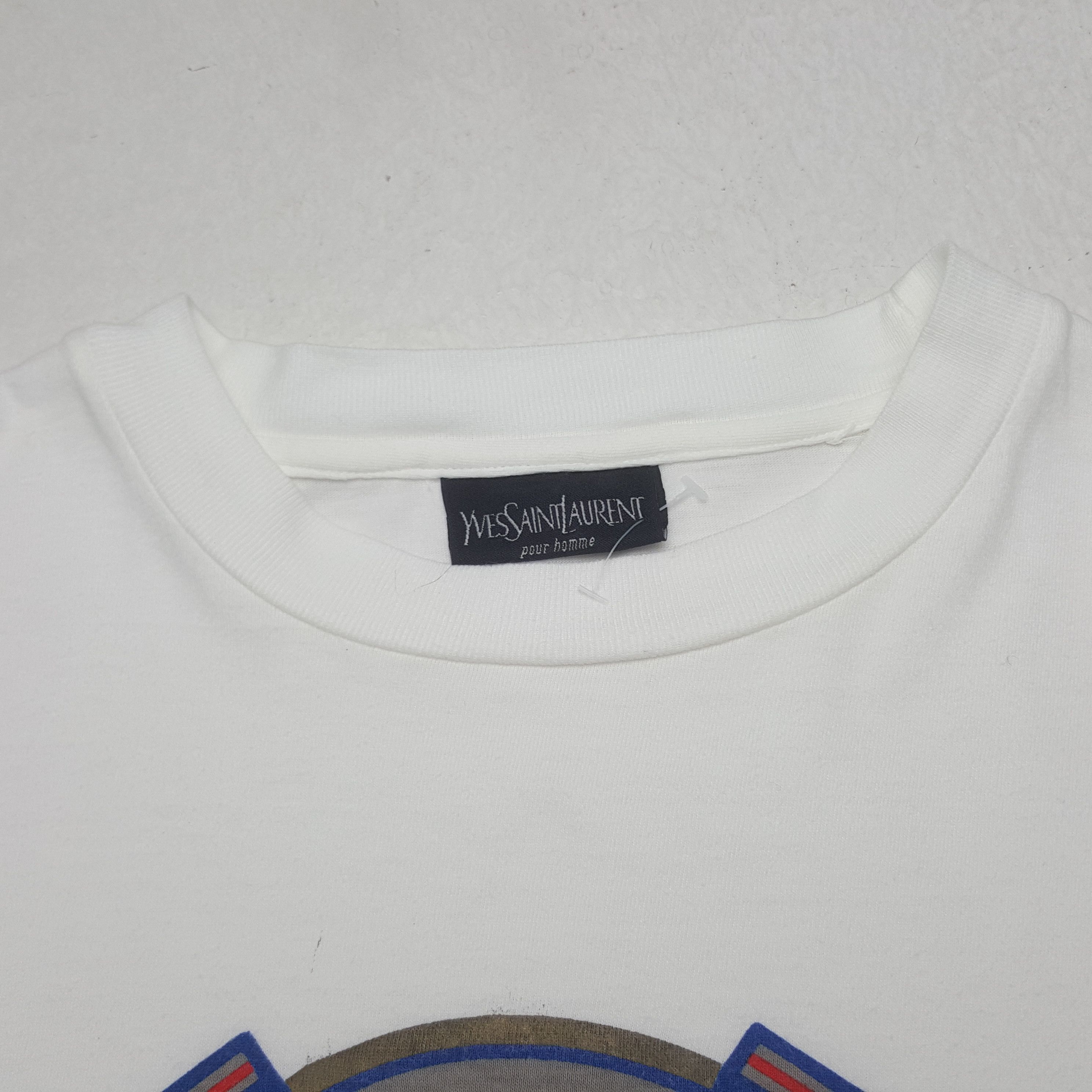Yves Saint Laurent Vintage Yves Saint Laurent Big Logo Tshirt Size US L / EU 52-54 / 3 - 4 Thumbnail