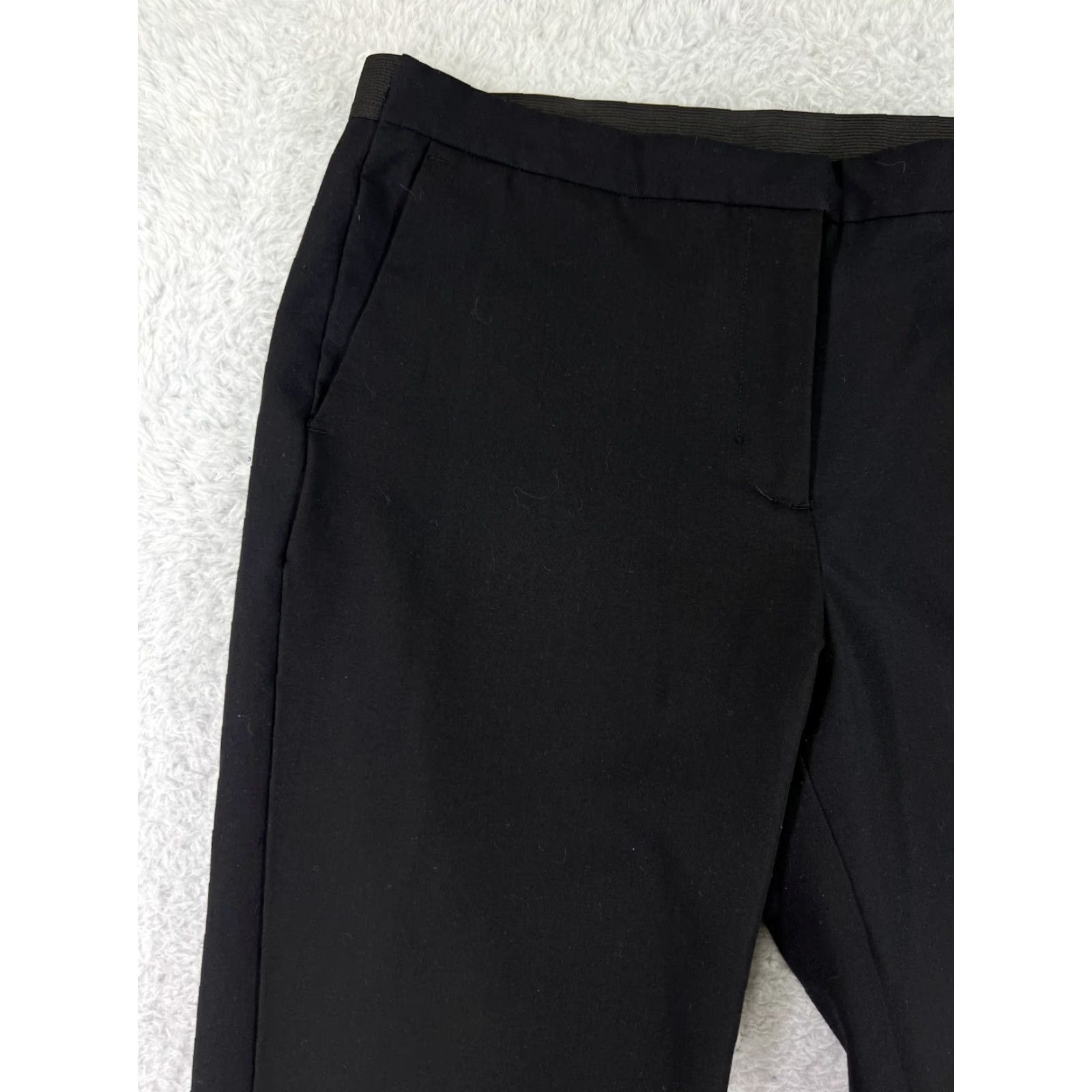 Izod IZOD Pants Womens 10 Black Polyester Blend Twill Straight Waist Comfort Stretch Size 32" / US 10 / IT 46 - 7 Thumbnail