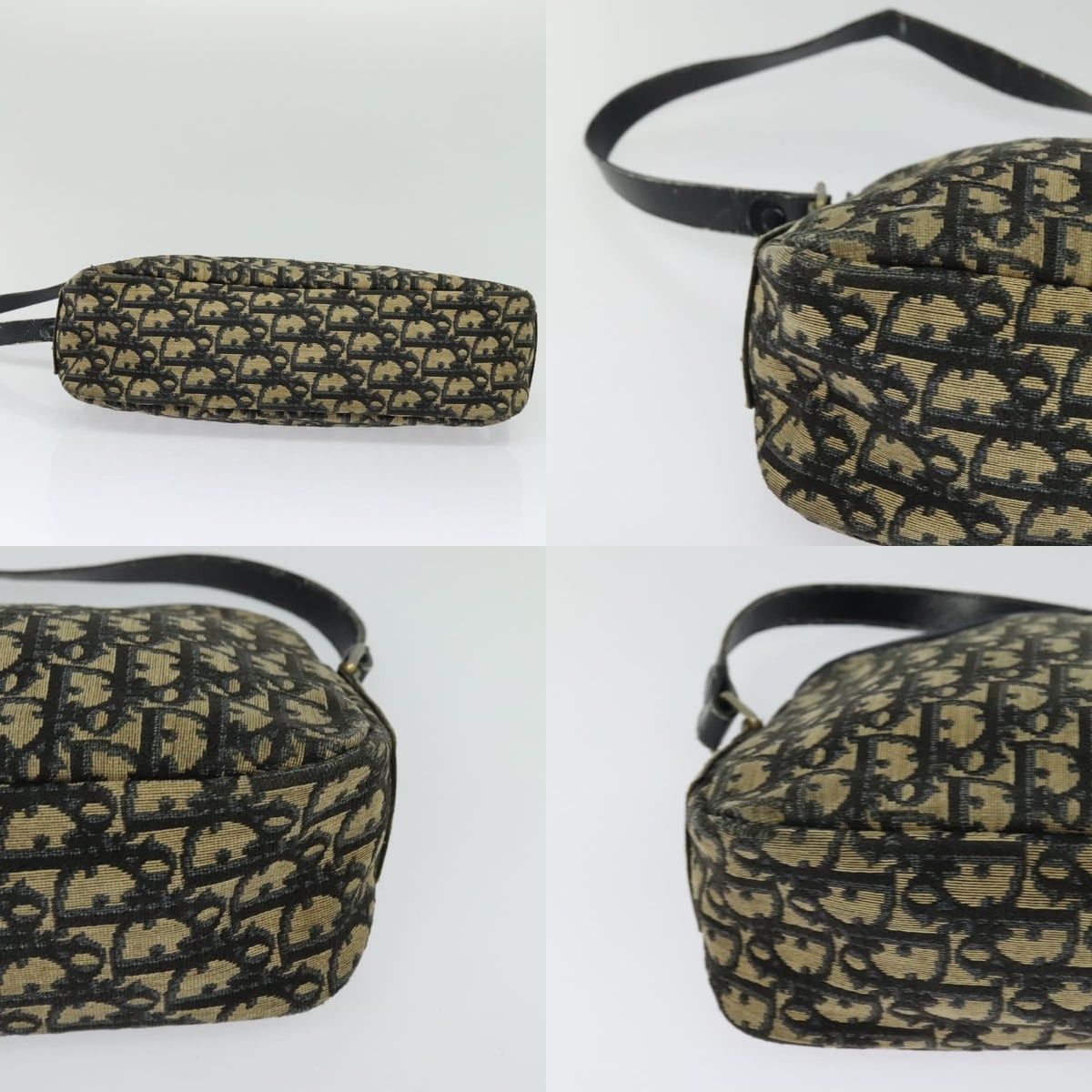 Dior DIOR Trotter Canvas Shoulder Bag Navy Gold Size ONE SIZE - 10 Thumbnail