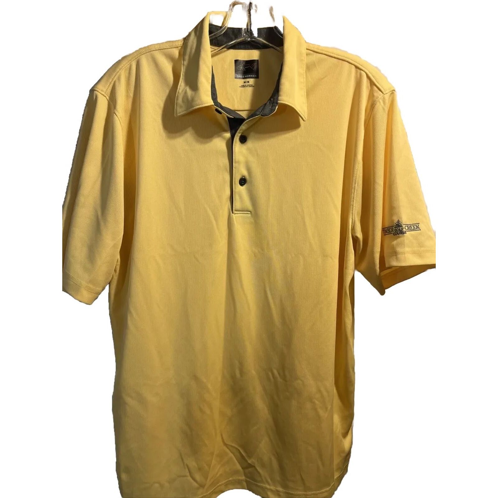 Greg Norman Greg Norman Men’s M Yellow SS 1/4 Button Polyester Golf Polo Size US M / EU 48-50 / 2 - 1 Thumbnail