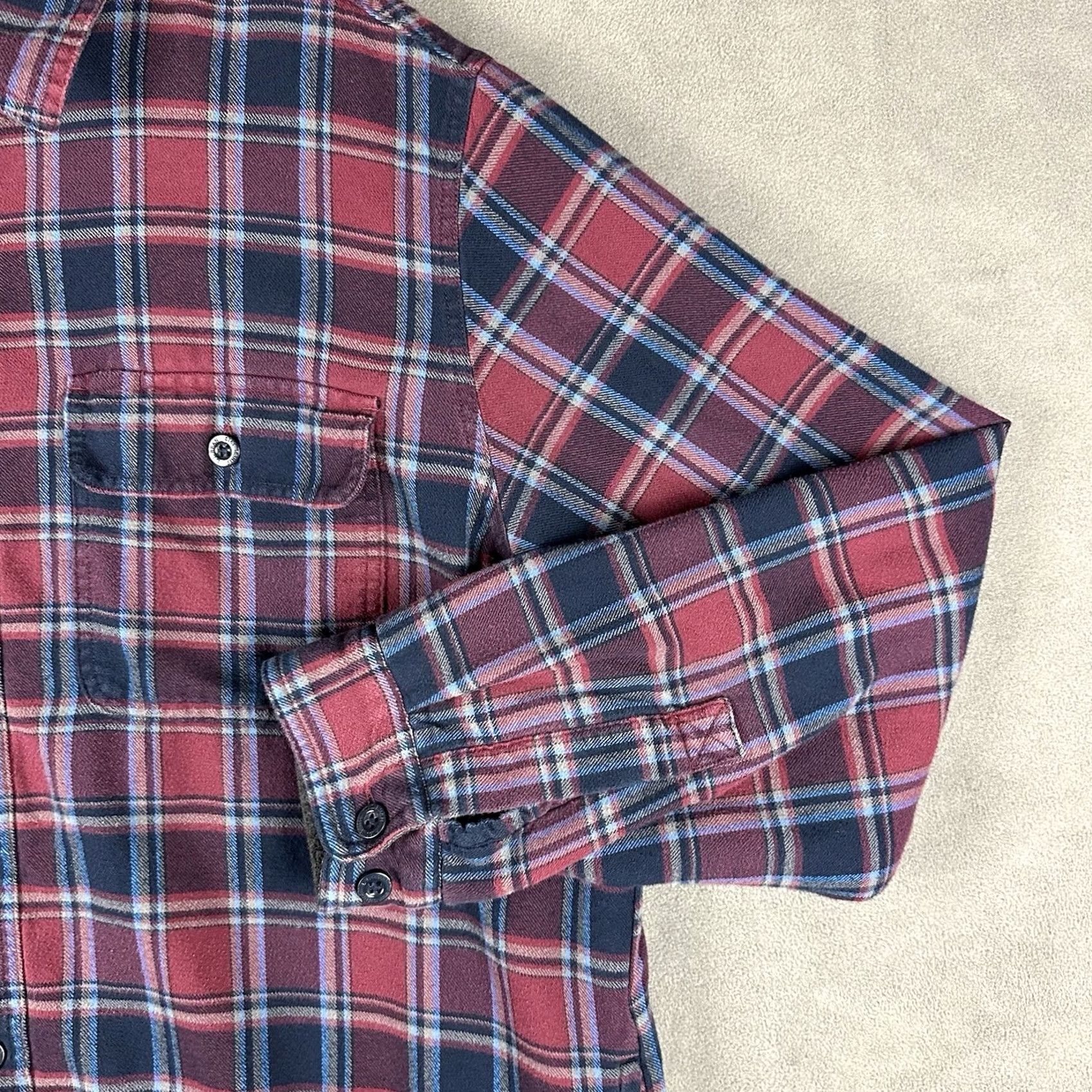Vintage LL Bean Shirt XL Red Plaid Fleece-Lined Button-Up Shacket Men’s Casual Size US XL / EU 56 / 4 - 6 Thumbnail