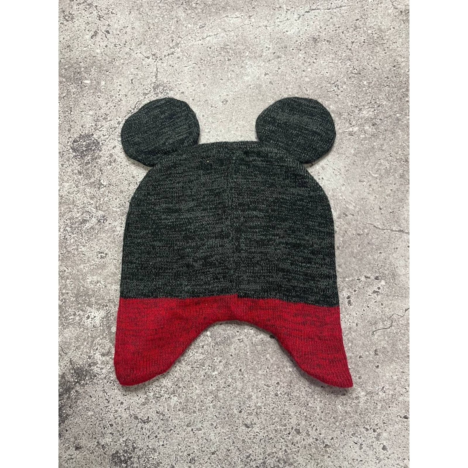 Disney Vintage Disney Mickey Mouse Ears Red Black Fleece Size ONE SIZE - 2 Thumbnail