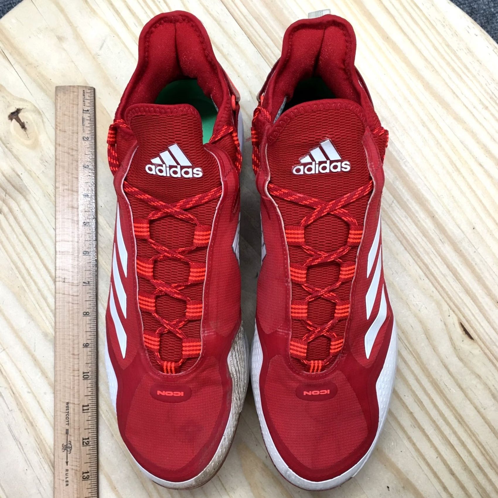 Adidas Adidas Sneaker Mens 12.5 Red Icon Boost Athletic Basketball Laced Up FY4442 Nike? Size US 13 / EU 46 - 7 Thumbnail