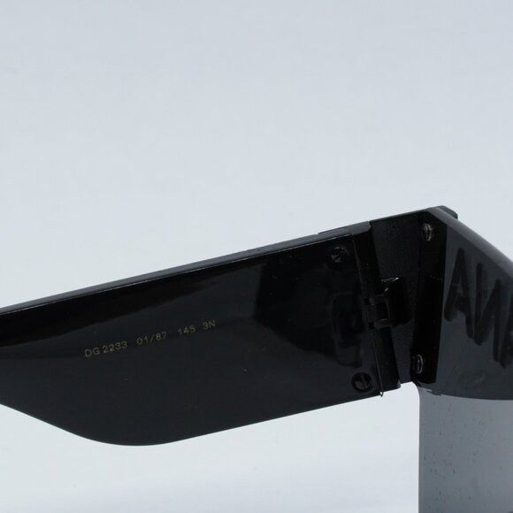 Dolce & Gabbana Dolce & Gabbana DG2233 01/87 Sunglasses Black Shield Frame Size ONE SIZE - 8 Thumbnail