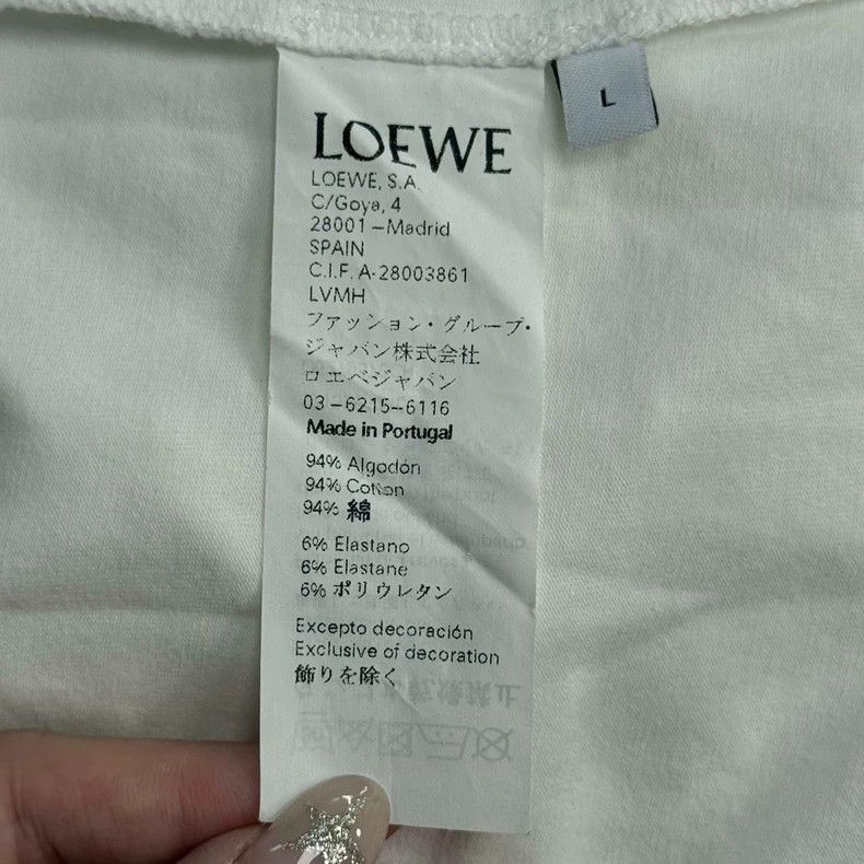 Loewe LOEWE White toast logo short sleeves Size L / US 10 / IT 46 - 7 Thumbnail