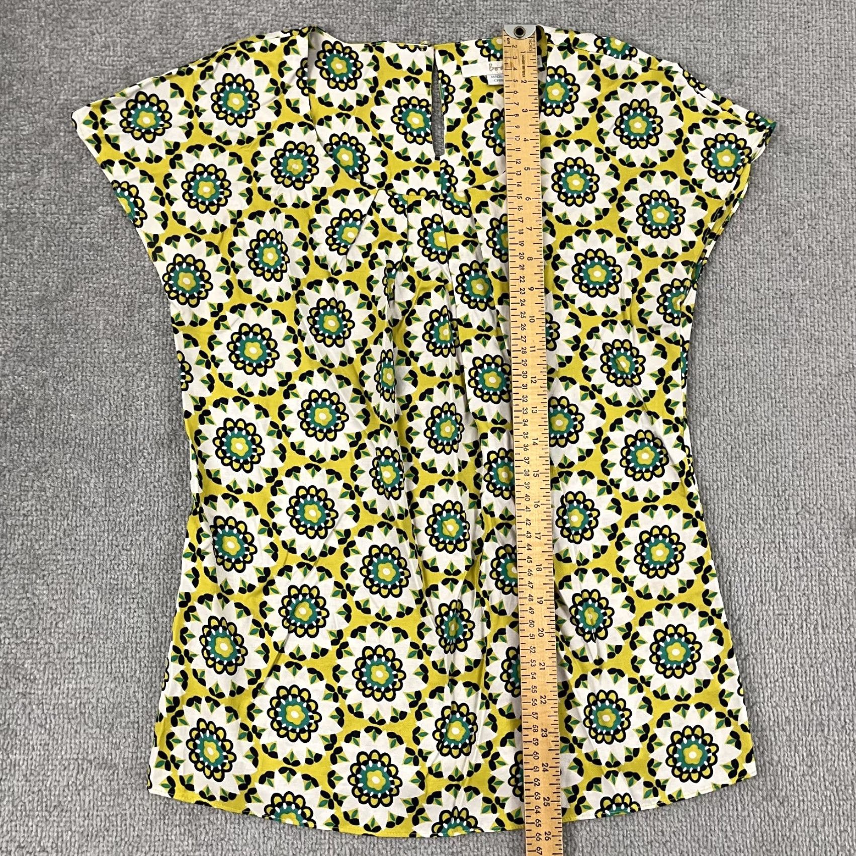 Boden VINTAGE Boden Blouse Women UK 8 / US 4 Silk Viscose Pleated Cap Sleeve Casual Workwear Size S / US 4 / IT 40 - 4 Thumbnail