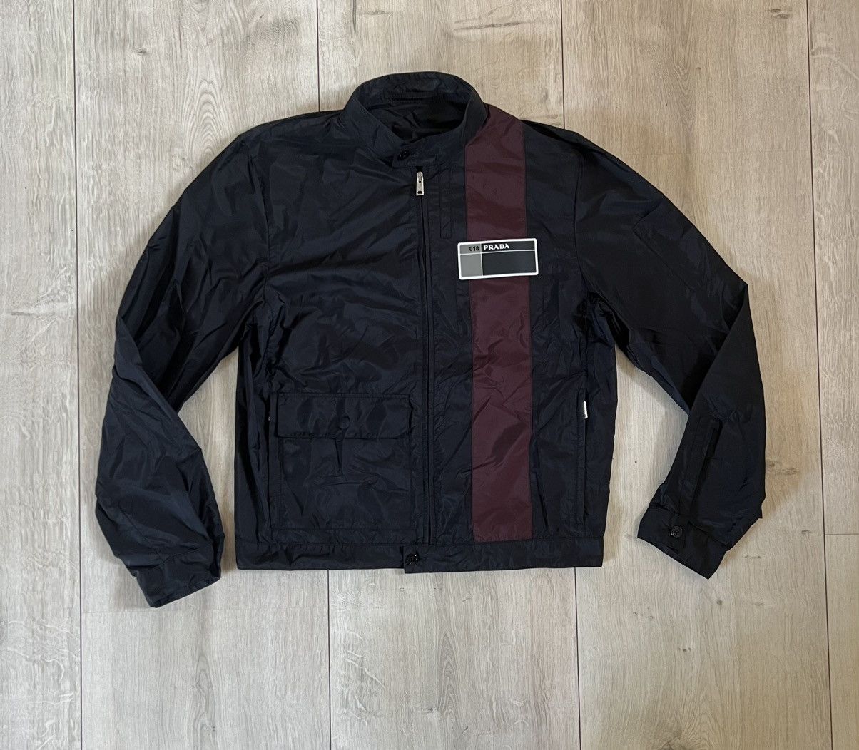 Prada Prada Milano SS2018 Black Light Nylon Burgundy Strip Size US M / EU 48-50 / 2 - 3 Thumbnail