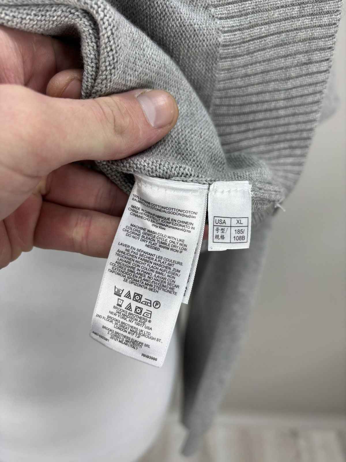 Brooks Brothers Mens sweater Brooks Brothers Size XL Color Gray Size US XL / EU 56 / 4 - 12 Thumbnail