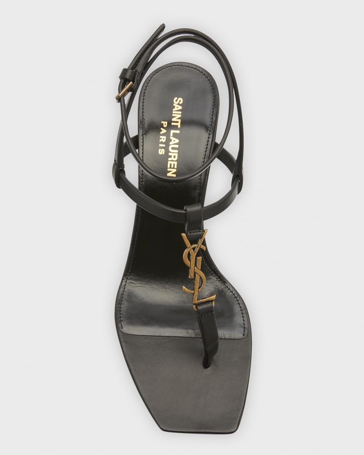 Saint Laurent Paris o1s1wg110725 Cassandra Sandals in Silk Satin in Black Size US 8.5 / IT 38.5 - 7 Thumbnail