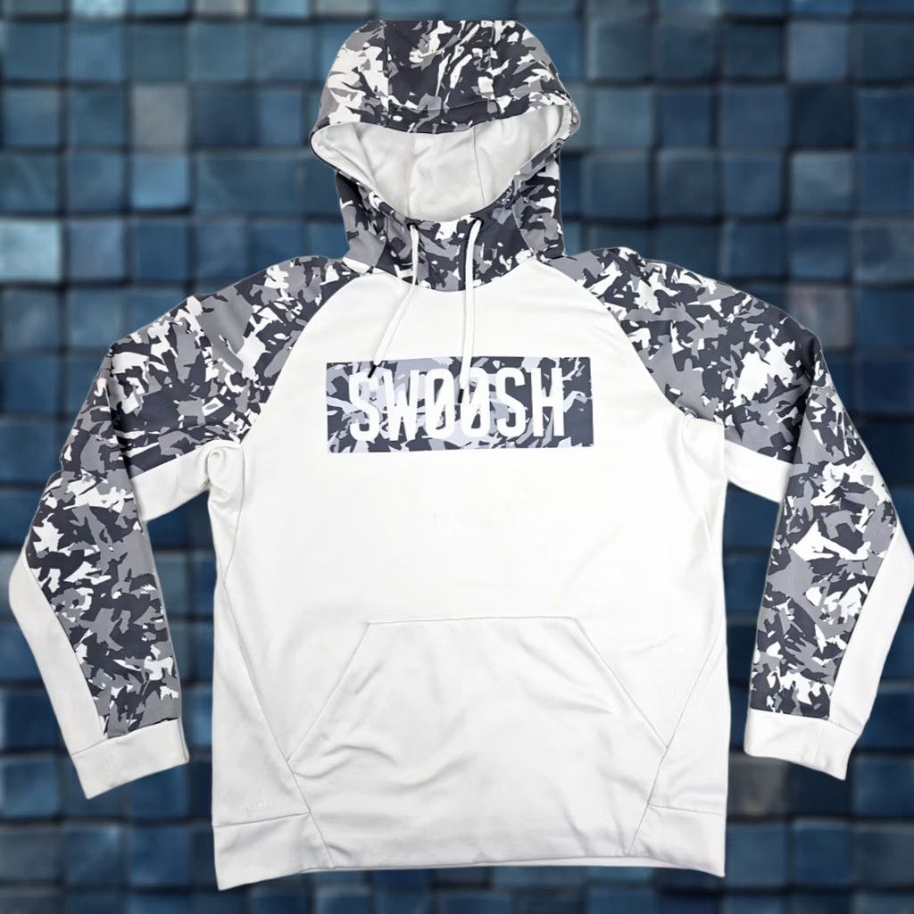 Nike Nike Therma-FIT Pullover Hoodie – Swoosh Camouflage Sleeves Men LARGE Size US L / EU 52-54 / 3 - 1 Thumbnail