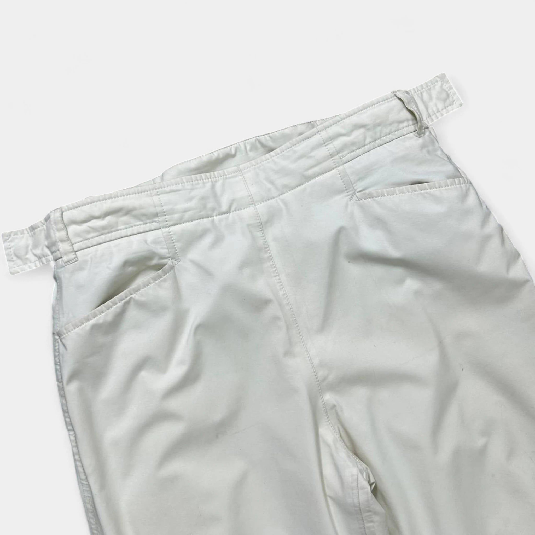 Prada 2000s White Ski Black Tab Pants