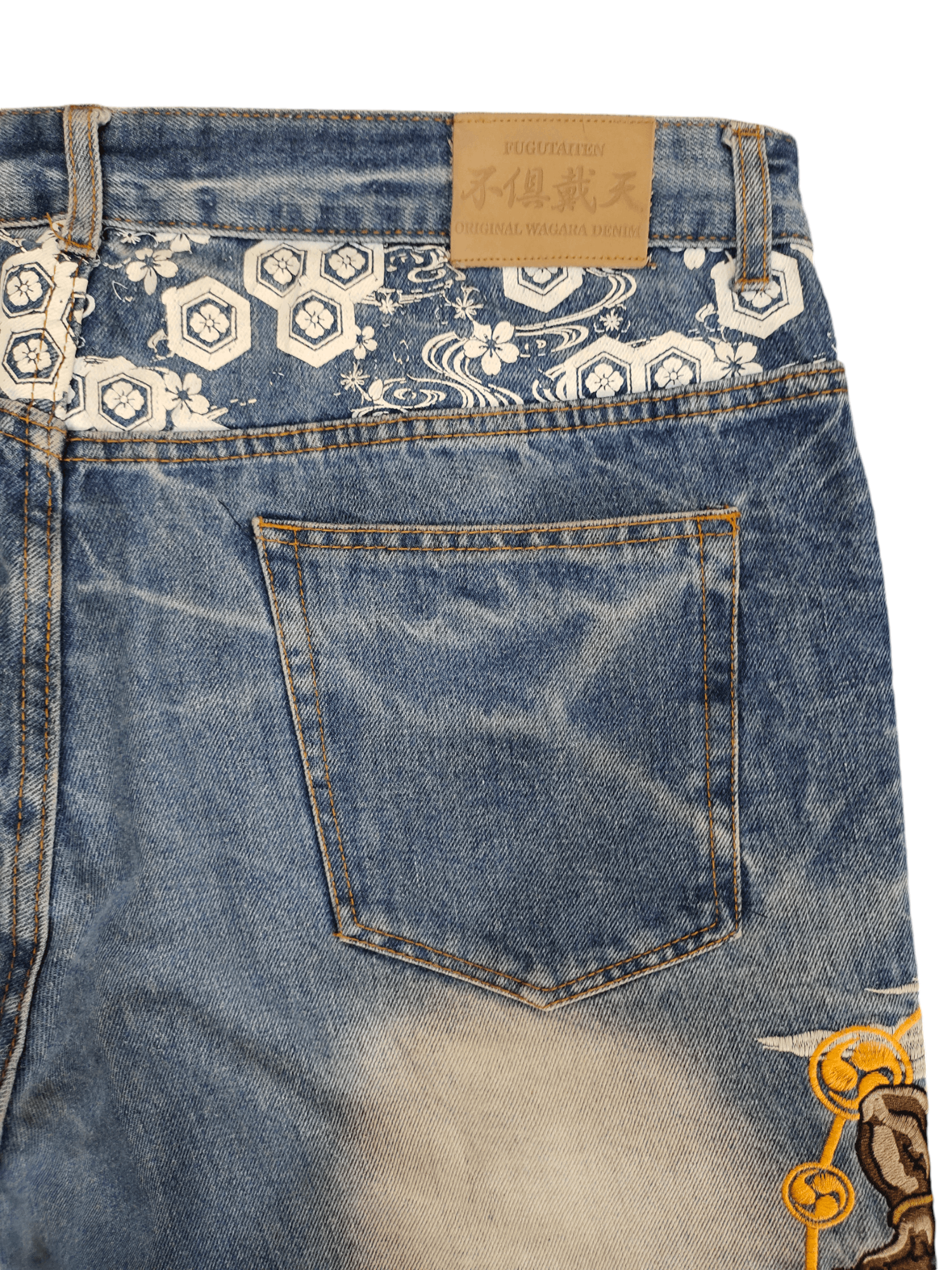 Karakuri Tamashii Fugutaiten Raijin And Fujin Embroidered Jeans Karakuri Y2k Size US 40 / EU 56 - 14 Thumbnail