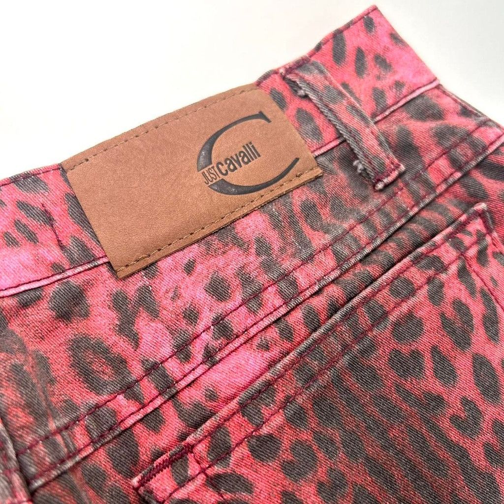 Just Cavalli NWT deadstock Cavalli red and black leopard print jeans Size 30" / US 8 / IT 44 - 7 Thumbnail