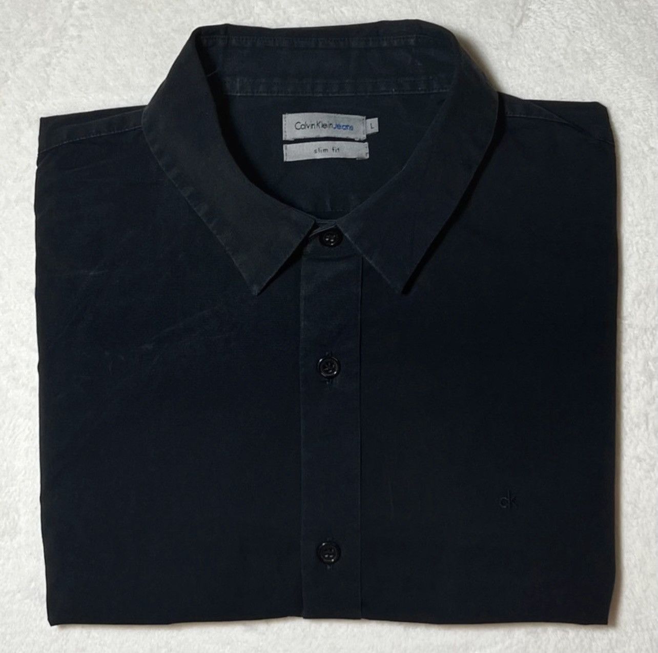 Calvin Klein Calvin Klein Jeans Black Slim Fit Shirt Size L Size US L / EU 52-54 / 3 - 4 Thumbnail