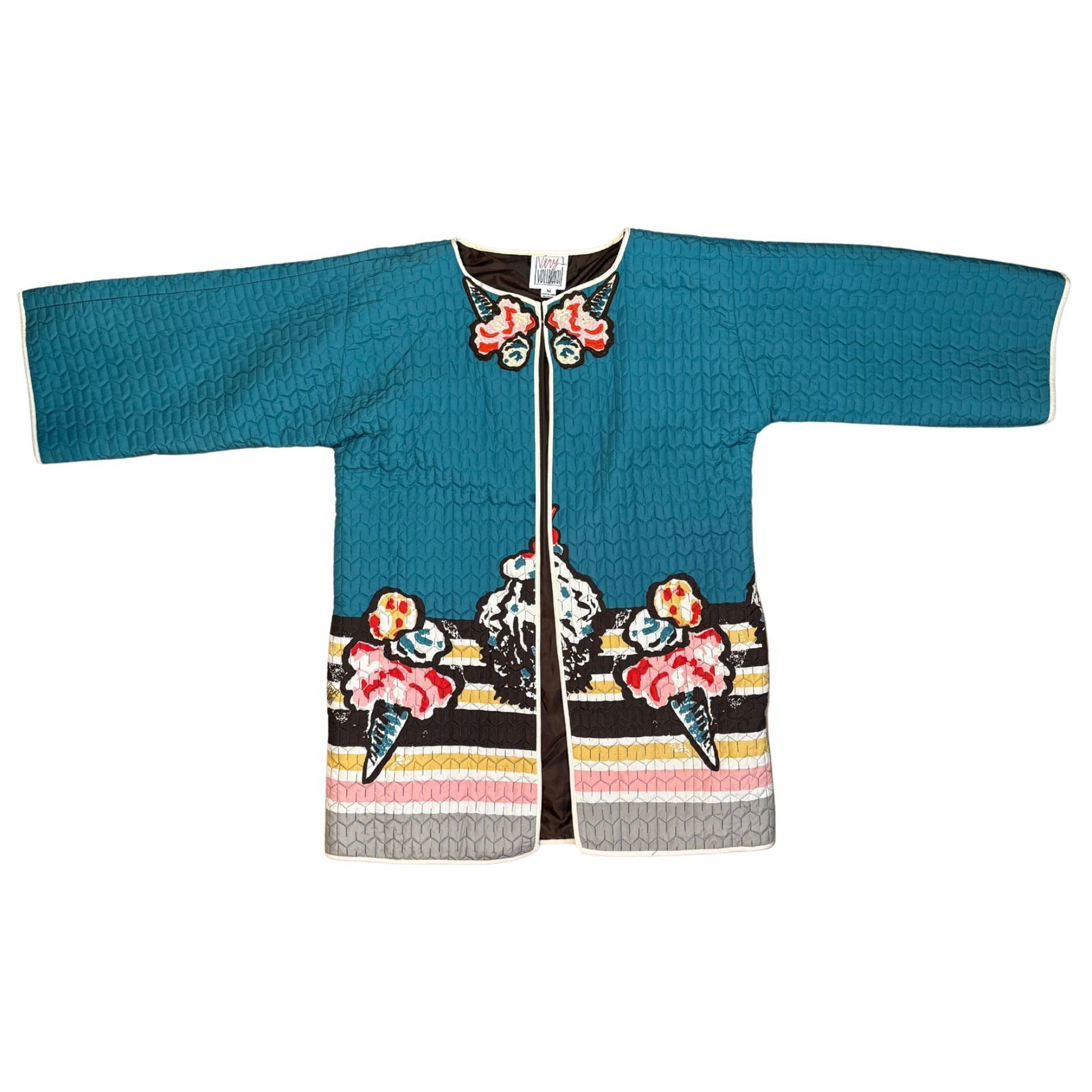 Vintage VERY VOLLBRACH Vintage Quilted Ice Cream Cone Novelty Jacket Size M / US 6-8 / IT 42-44 - 1 Thumbnail