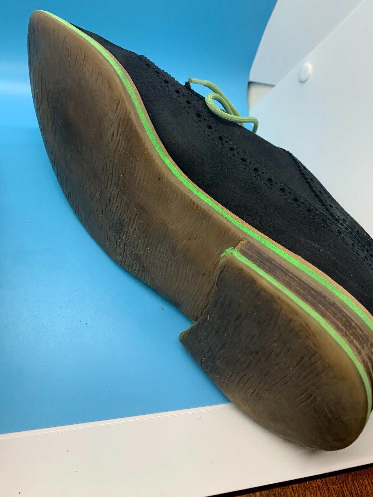 J.D. Fisk J.D. Fisk Dark Navy Neon Green Trim Dario Wingtip Size 9 Size US 9 / EU 42 - 8 Thumbnail