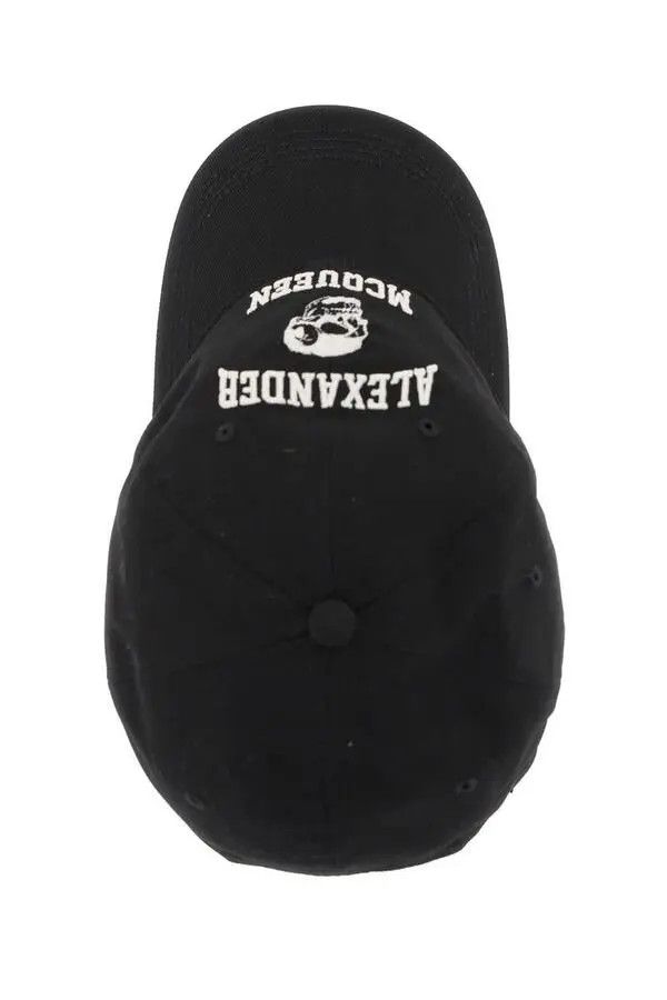 Alexander McQueen o1w1db10725 Size: Large/Lo Skull Varsity Hat in Black Size ONE SIZE - 2 Thumbnail