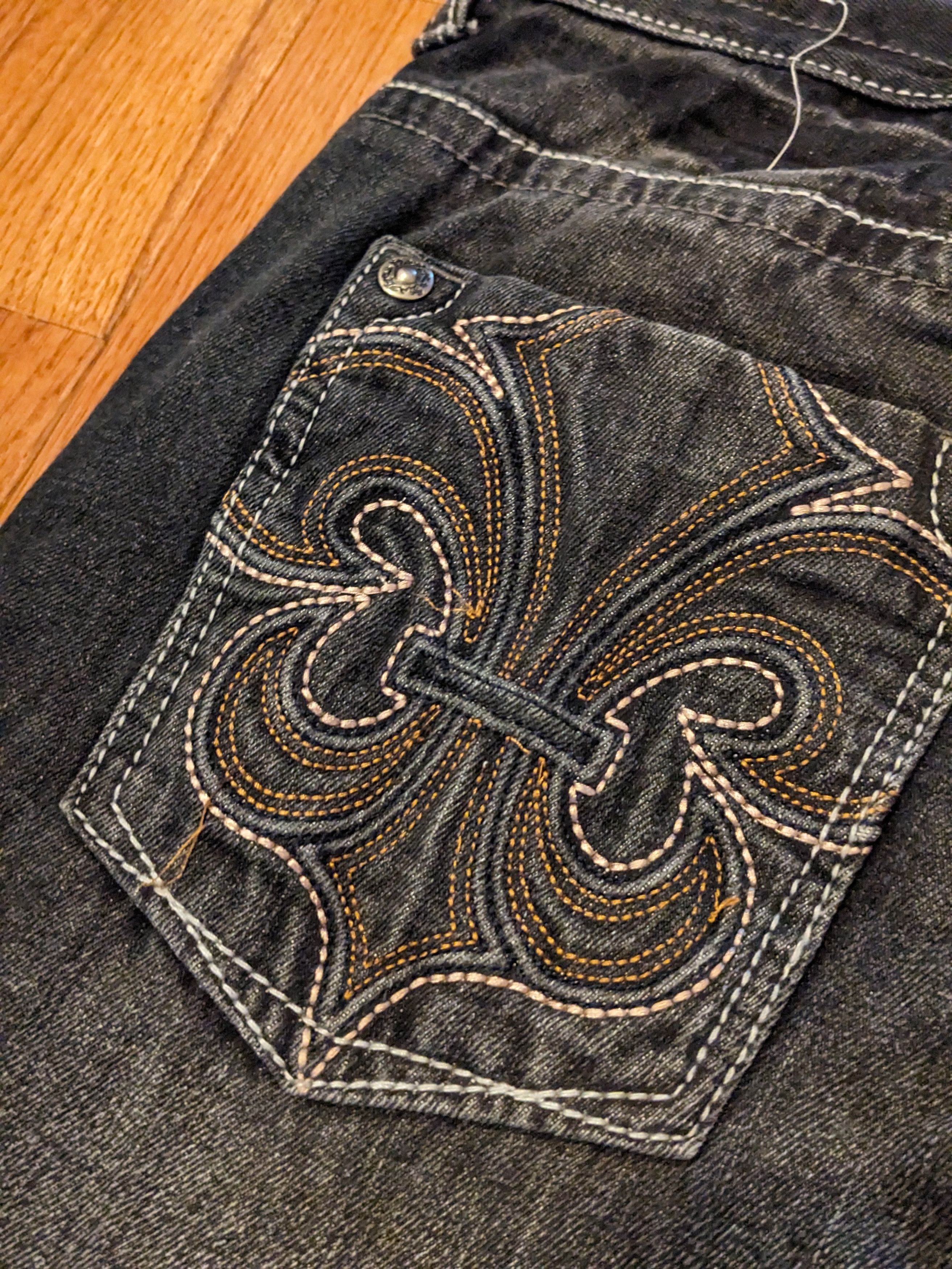 Affliction Vintage Y2K White Tag Premium 34 x 34 Denim Jeans Size US 34 / EU 50 - 3 Thumbnail