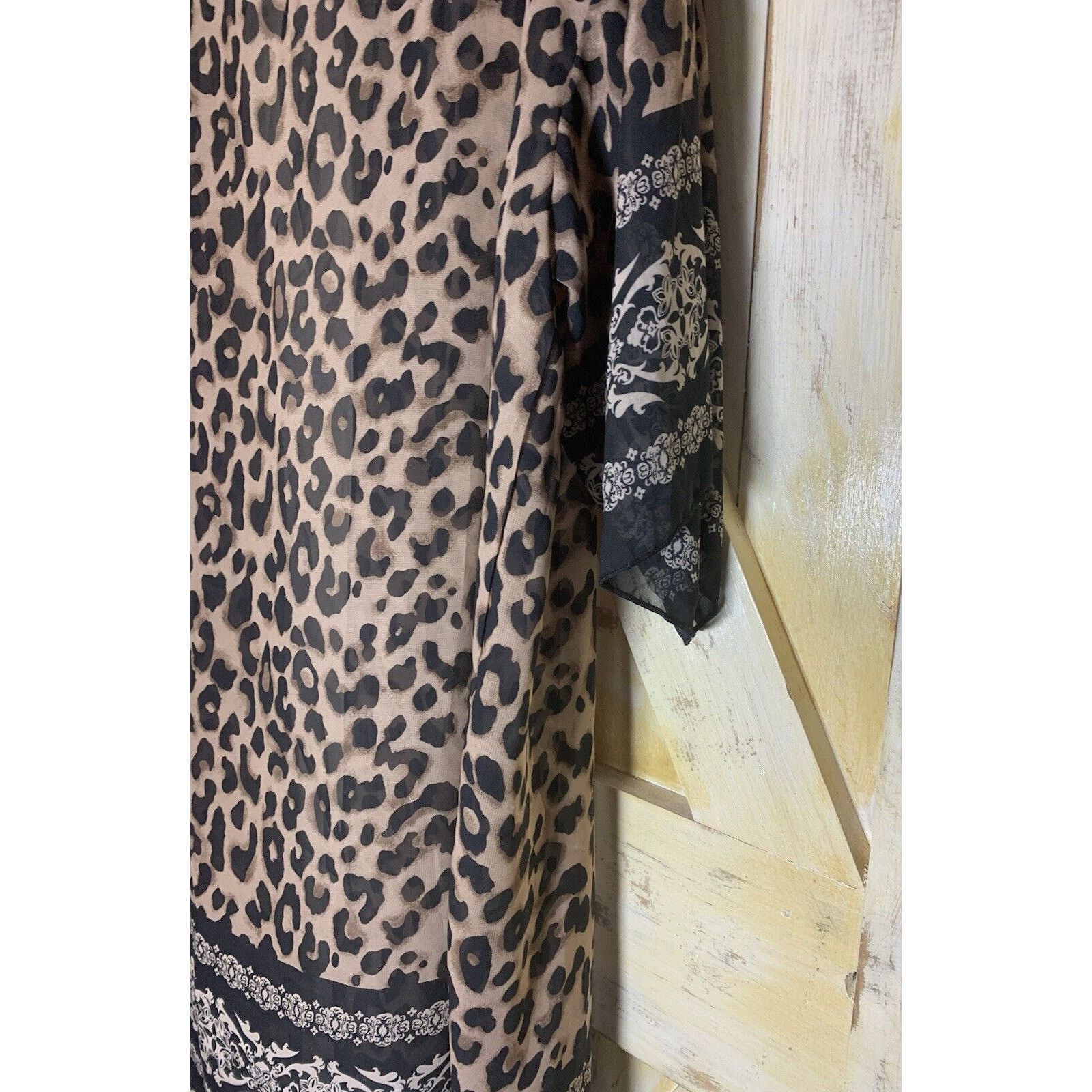 Indigo Always Indigo Kimono Style Top Cheetah Print Size L New Size L / US 10 / IT 46 - 9 Thumbnail