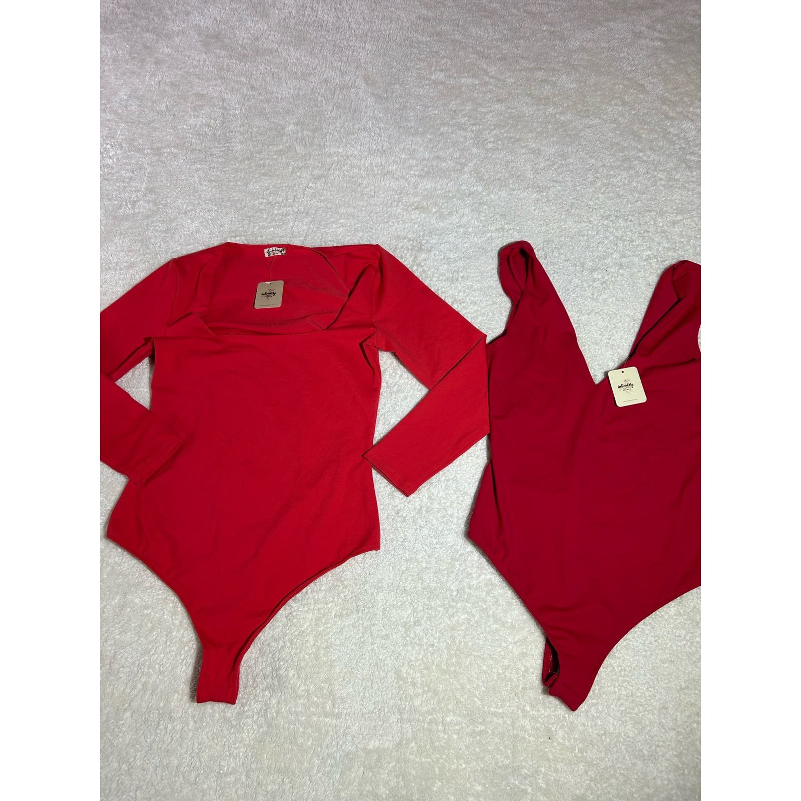 image of $125 NWT Free People Women Bodysuit Bundle Size Small in Red