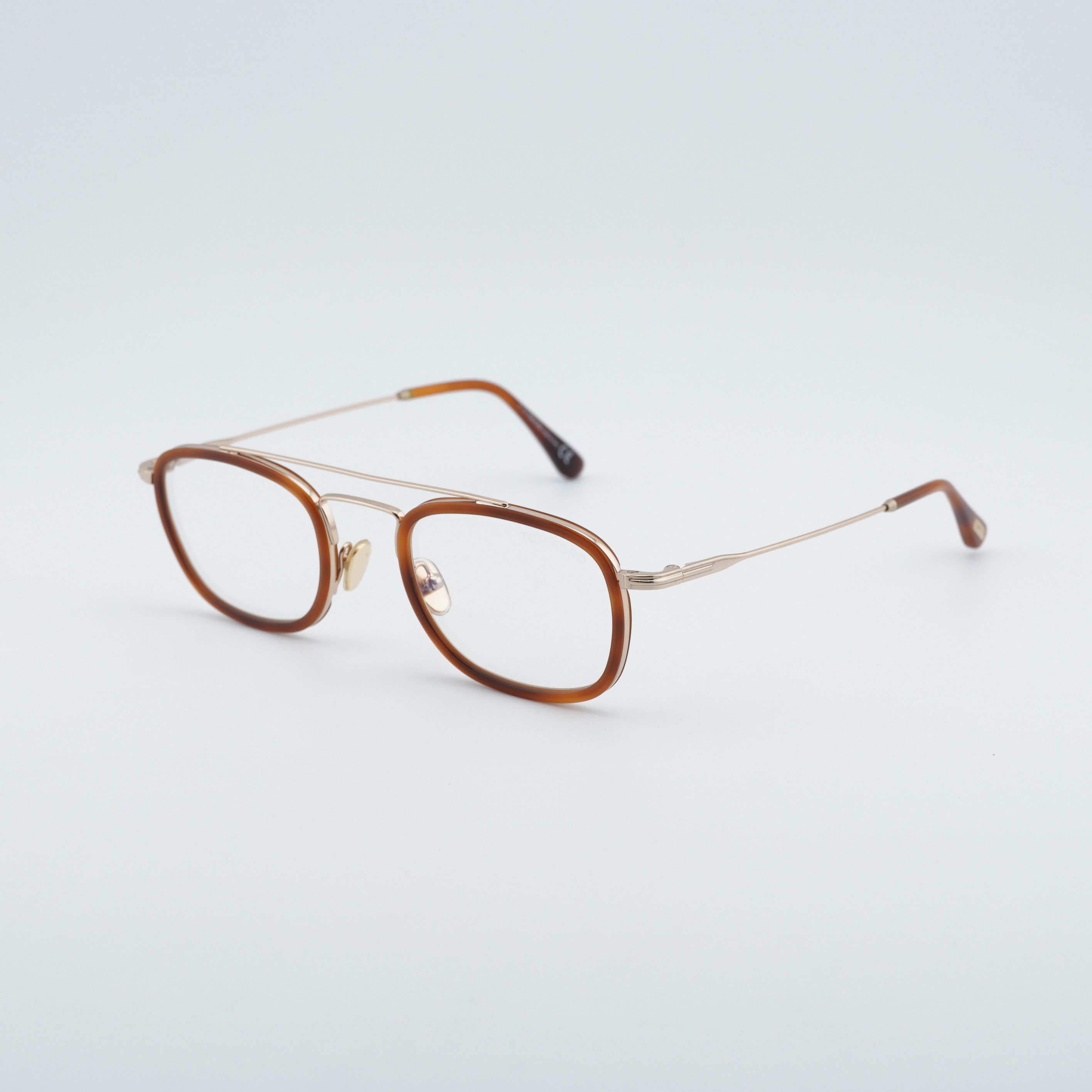 Tom Ford Tom Ford FT5677-B 053 Eyeglasses Havana/Gold 50mm Square Size ONE SIZE - 6 Thumbnail