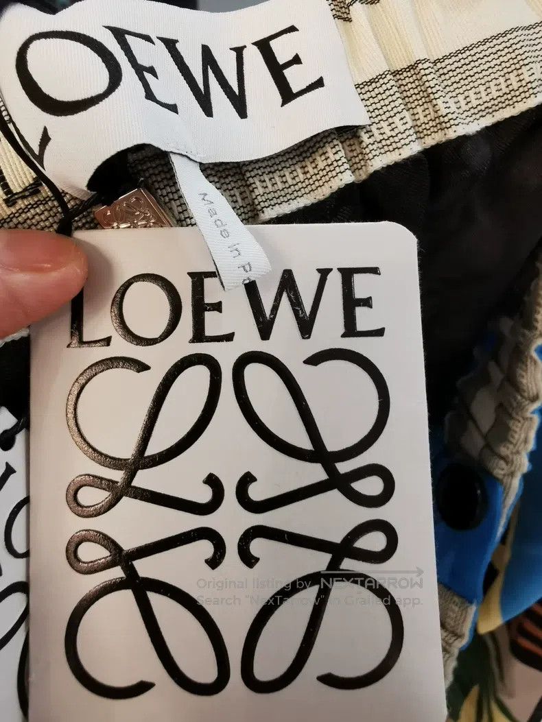 Loewe Loewe size L Black and Blue Color Block Palm Tree Pattern D Size US 38 / EU 54 - 4 Thumbnail