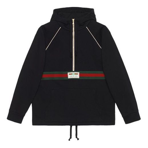 Gucci o1loc1c0925 Cotton Jersey Sweatshirt With Web in Black Size US XXL / EU 58 / 5 - 1 Thumbnail