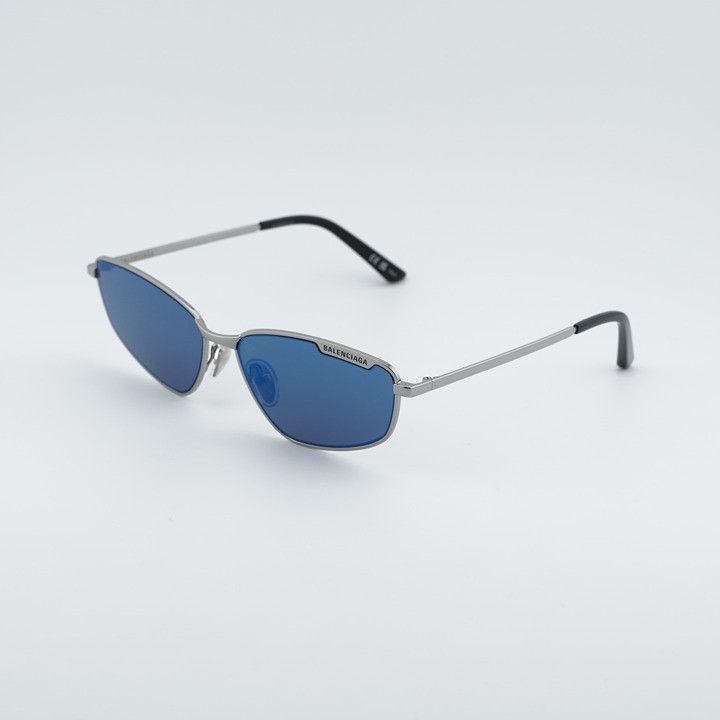 Balenciaga Balenciaga BB0277S 003 Unisex Sunglasses Ruthenium Rectangle Size ONE SIZE - 1 Thumbnail