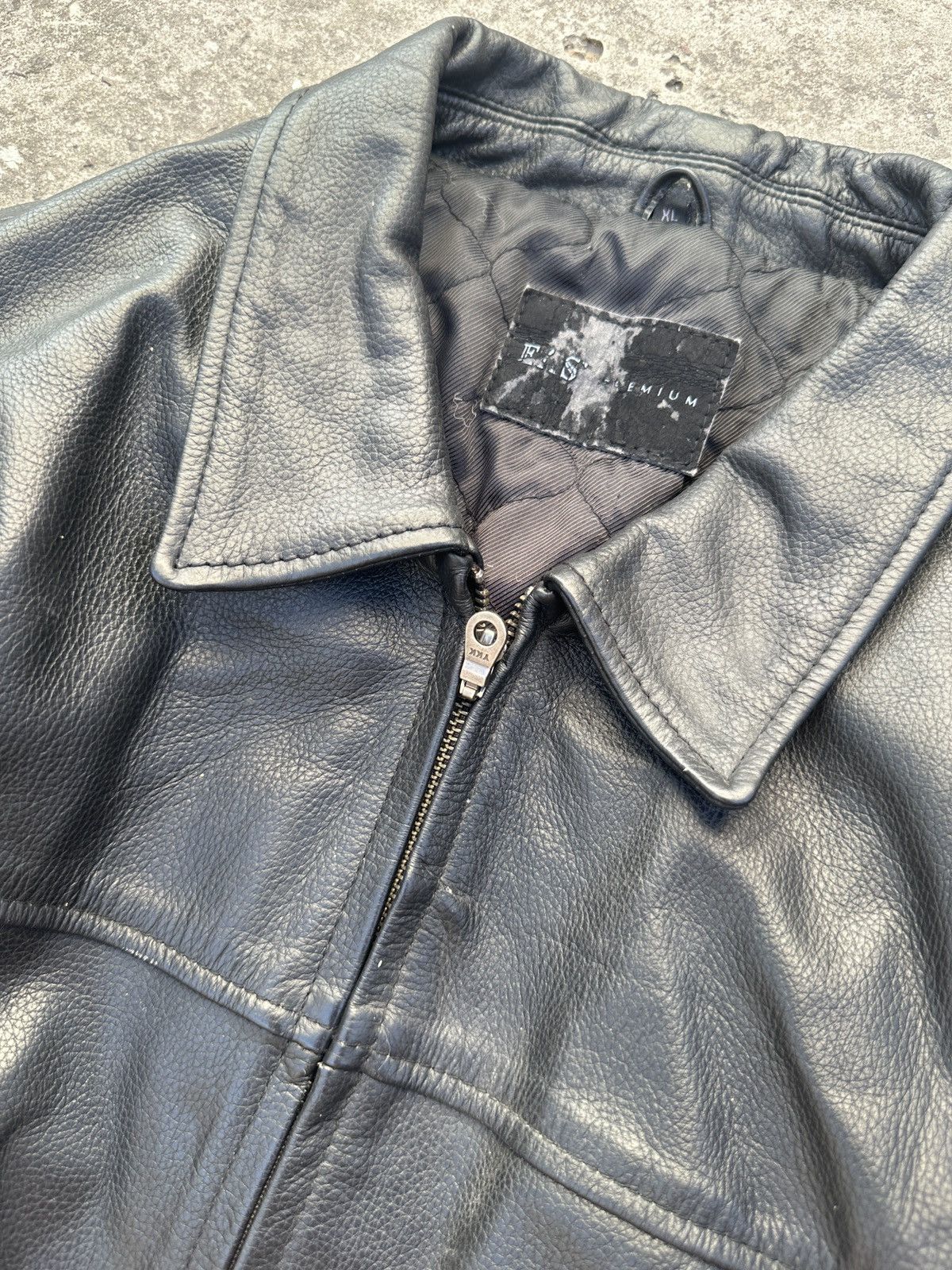Genuine Leather Y2K Vintage Leather Jacket Streetwear Rare Style USA VTg XL Size US XL / EU 56 / 4 - 3 Thumbnail