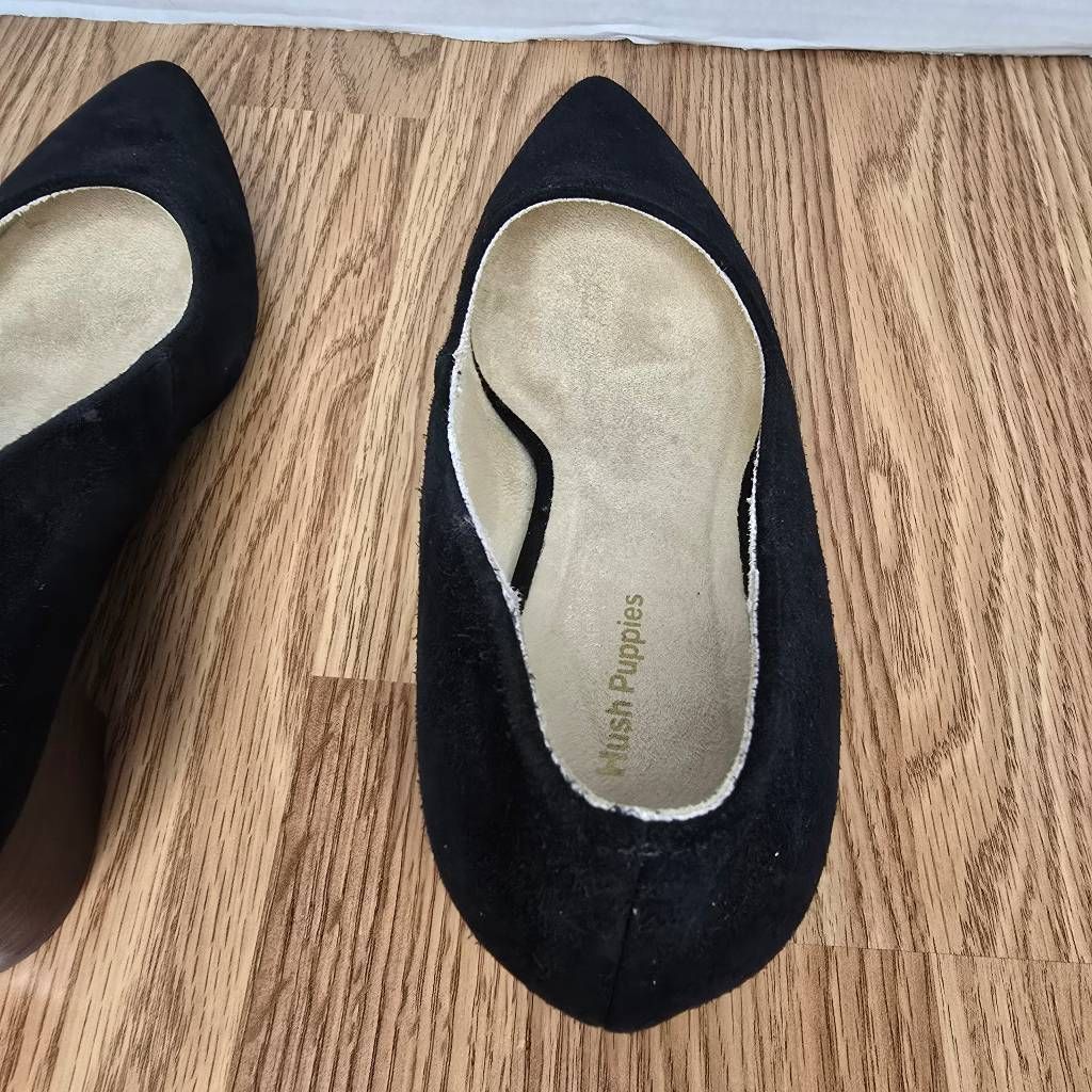 Hush Puppies Hush Puppies Sofie Pump Size 7 Black Nubuck Leather Block Heel Slip-On Shoes Size US 7 / IT 37 - 5 Thumbnail