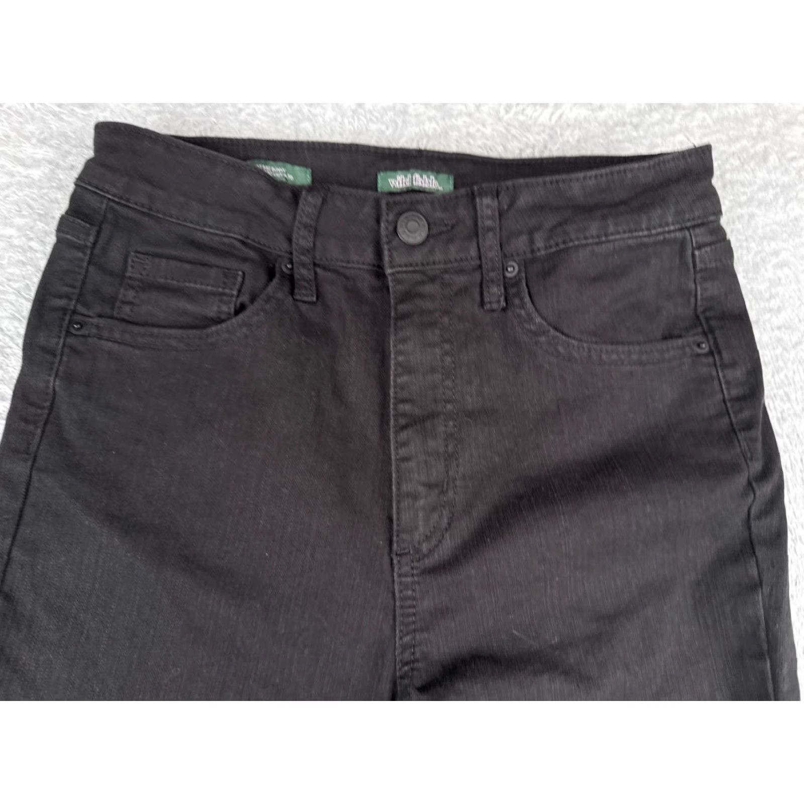 Vintage Wild Fable Jeans Women 0 Black Distressed High Rise Skinny Cotton Blend 25x28 Size 25" / US 0 / IT 36 - 4 Thumbnail