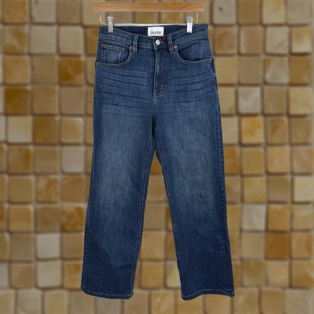 DUER DUER Jeans Womens 28x28 Blue Performance Denim Girlfriend High Rise Straight Regular 28x28 Jeans Mens? No Size 28" / US 6 / IT 42 - 1 Thumbnail