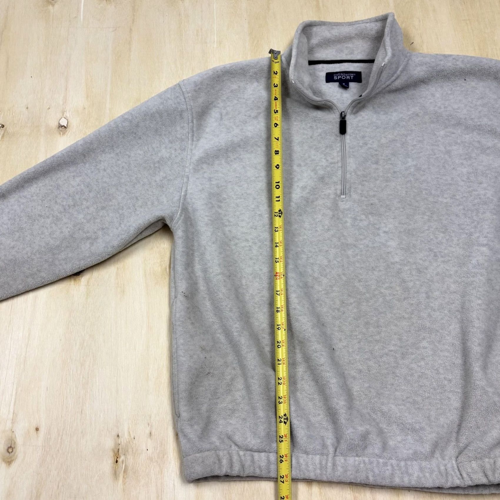 Croft & Barrow Croft & Barrow SPORT Sweatshirt Mens Medium Gray Fleece 1/4 Zip Pullover Size US M / EU 48-50 / 2 - 5 Thumbnail