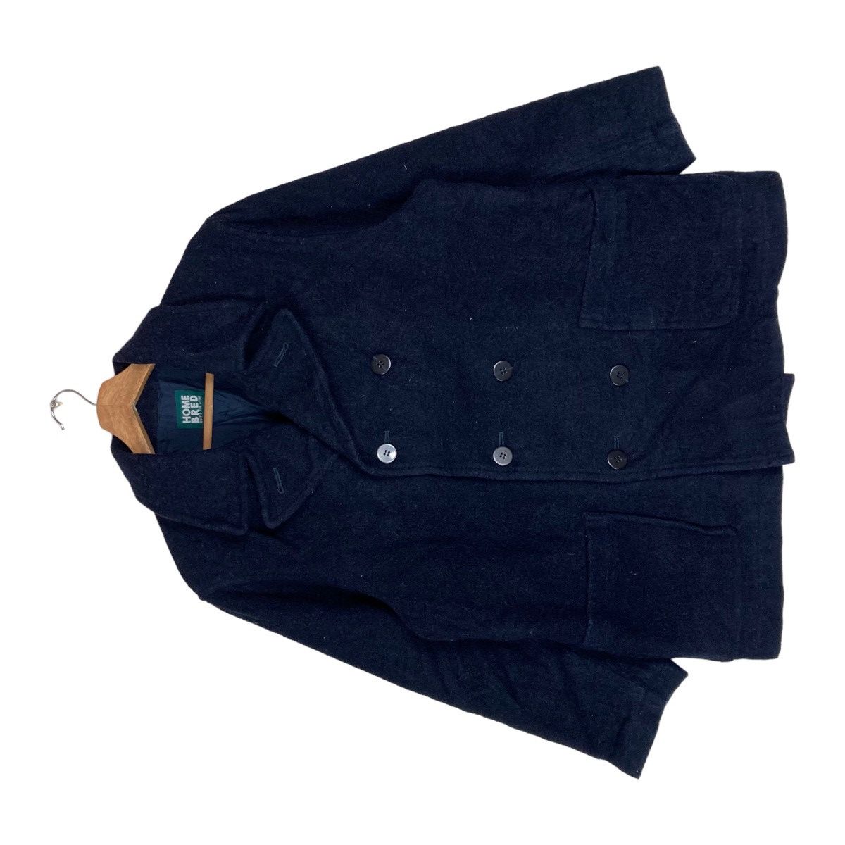 Vintage Vintage Home Bred Flat Button Pea Coat Jacket Size US M / EU 48-50 / 2 - 1 Thumbnail