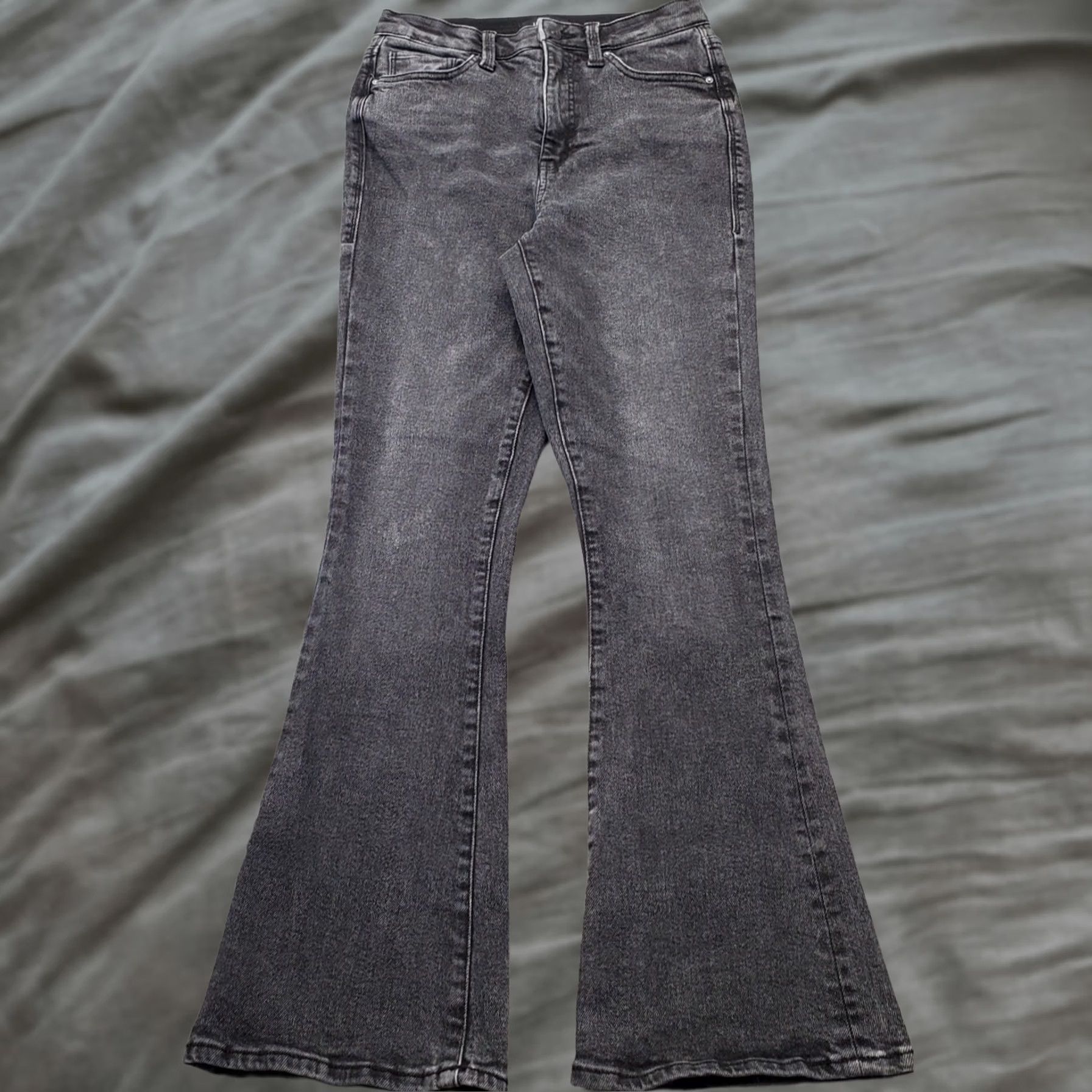 Vintage LuLaRoe Womens Size 26 Black Denim 5 Pocket Flare Jeans Straight Jeans Grunge Boho Streetwear Size 26" / US 2 / IT 38 - 1 Thumbnail