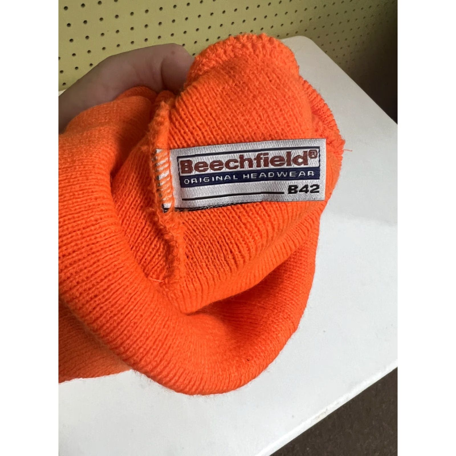 Vintage New Braintree Town F.C. Dootball Soccer Orange Beanie Hat Scotchlite Essex UK Unisex Adults One Size Orange Beanie Hats Mens Womens Girls Boys Size ONE SIZE - 6 Thumbnail