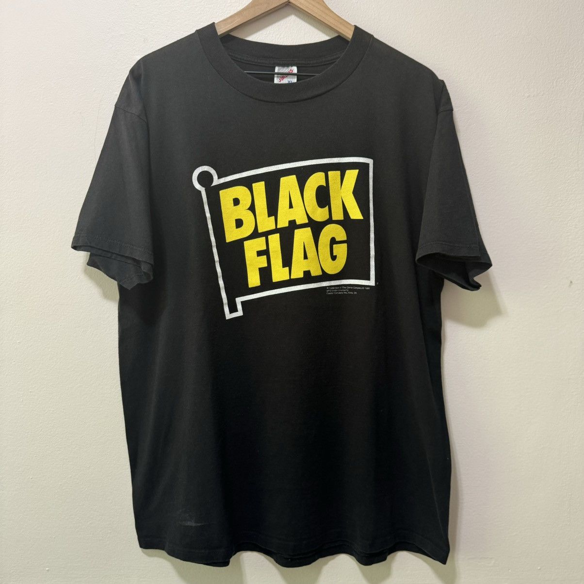 image of Band Tees x Black Flag Vintage Black Flag Insecticide Punk Shirt, Men's (Size XL)