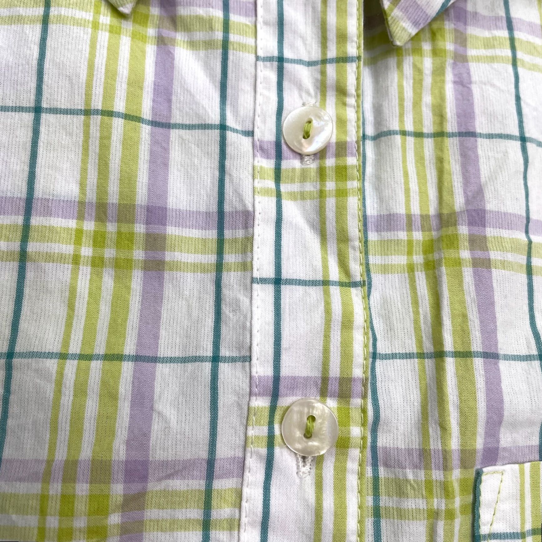Anthropologie VINTAGE Anthropologie Women's XS Pastel Plaid Button-Down Shirt Casual Summer Spring Fall Oversized Size XS / US 0-2 / IT 36-38 - 5 Thumbnail