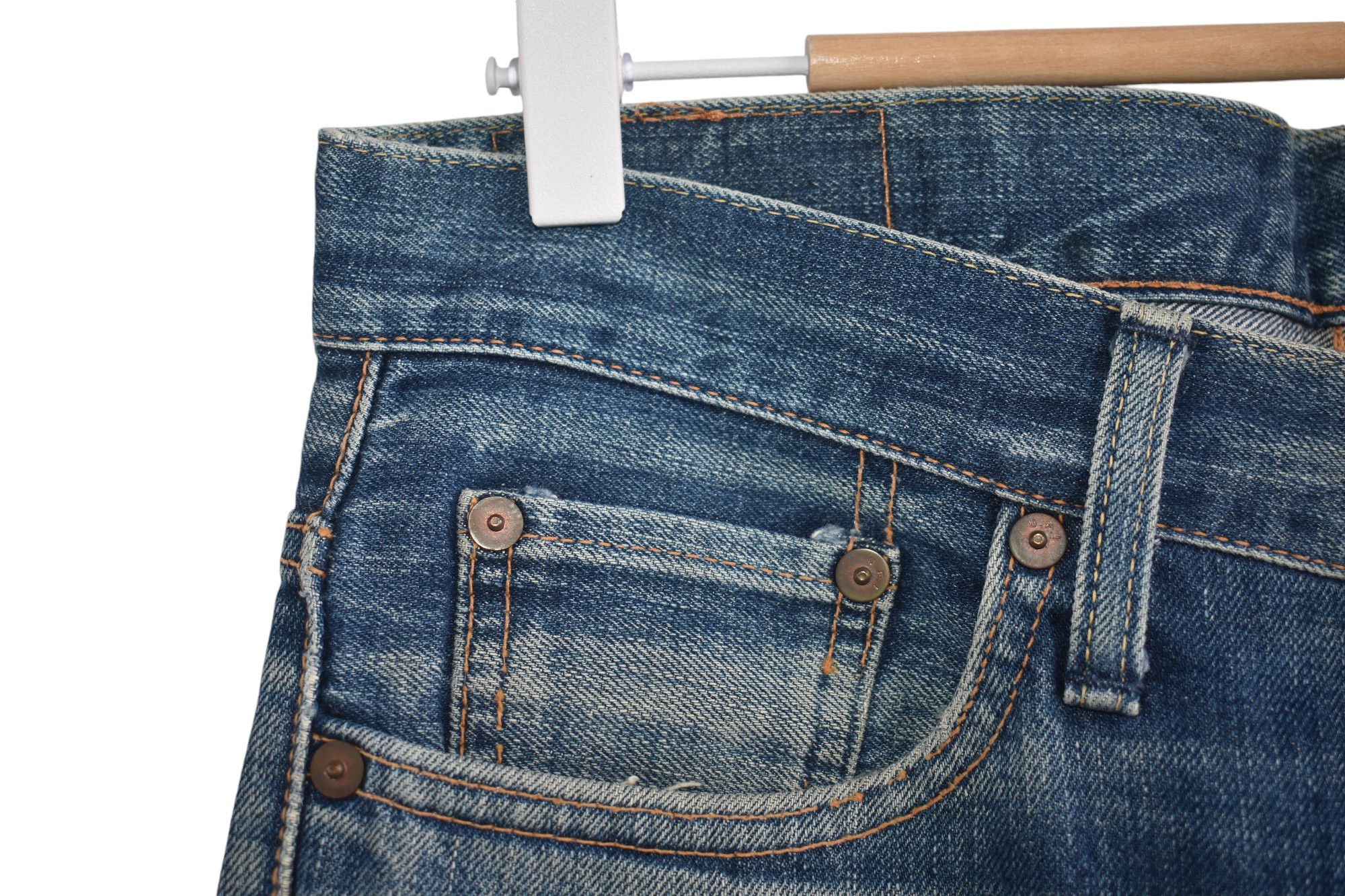 Schott × Vintage WIDE LEG 🔥 SCHOTT PERFECTO Distress Denim Jeans W31 Size US 31 - 6 Thumbnail