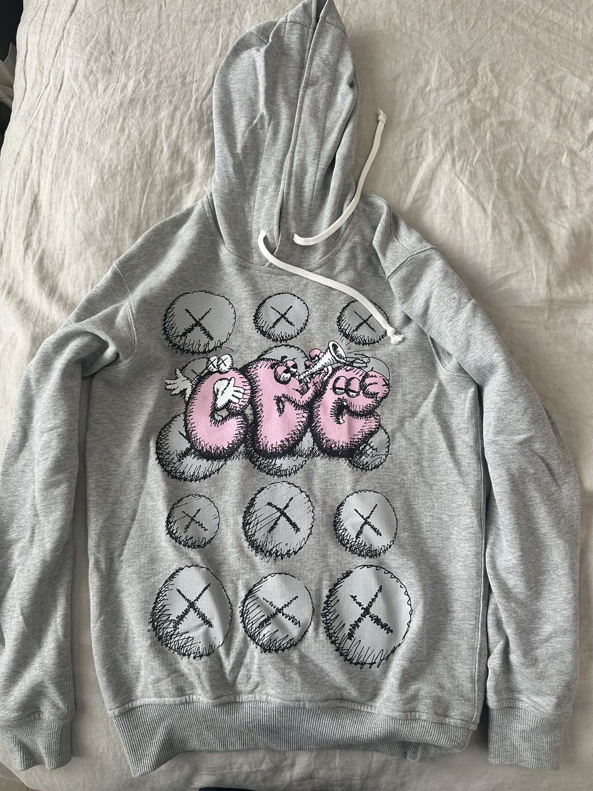 image of Cdg Cdg Cdg x Comme Des Garcons Cdg X Kaws Hoodie in Grey, Men's (Size Small)