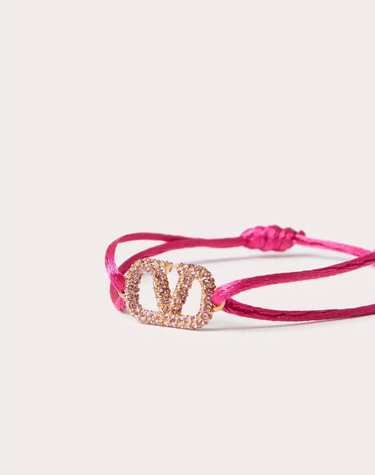 Valentino o1s1wg110625 Size: OS/Vlogo Signature Bracelet in Pink Size ONE SIZE - 2 Thumbnail