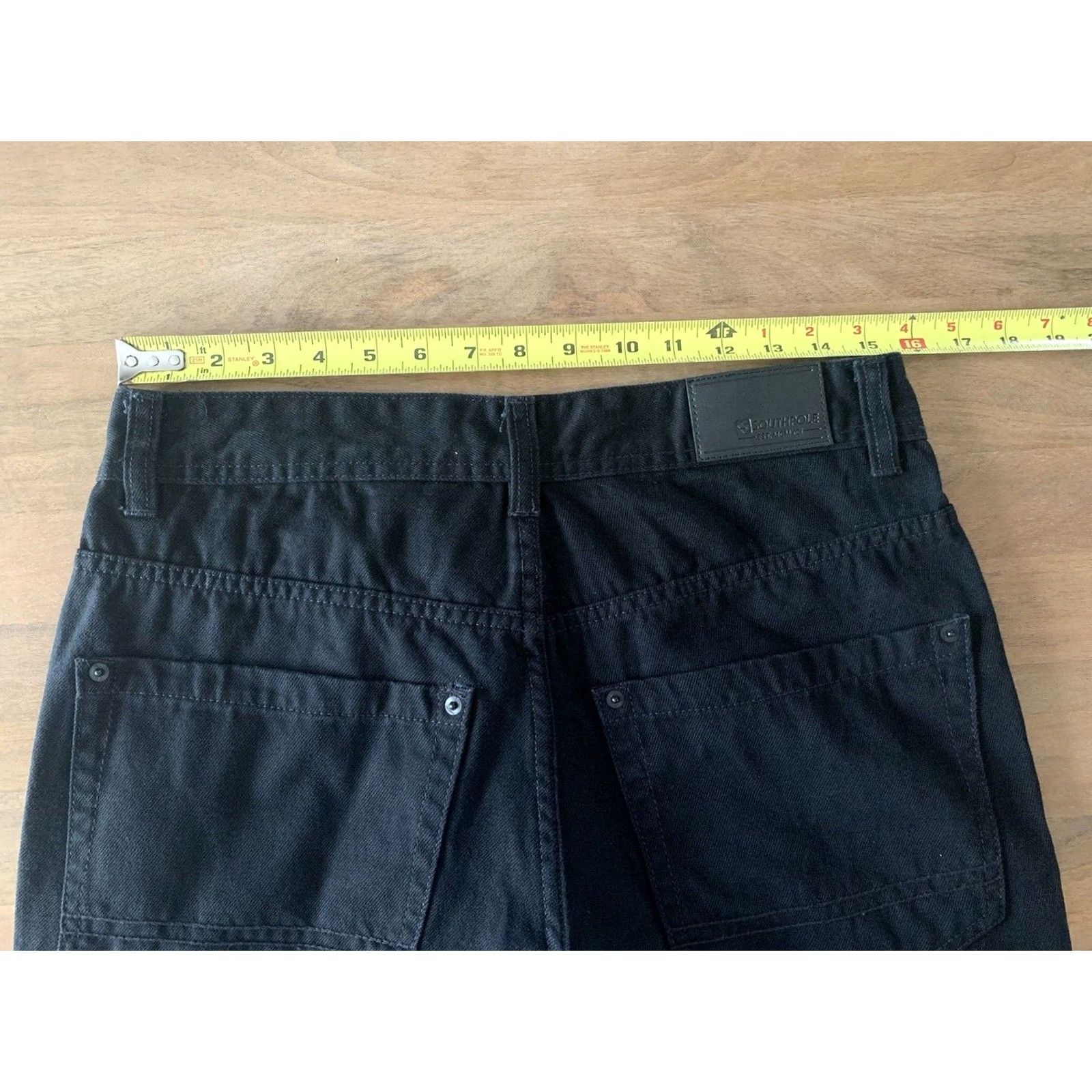 Southpole Southpole Jeans Mens 32x32 Black Denim 90s Relax Straight Jeans 31x29 Vintage Streetwear Mens Size US 32 / EU 48 - 5 Thumbnail