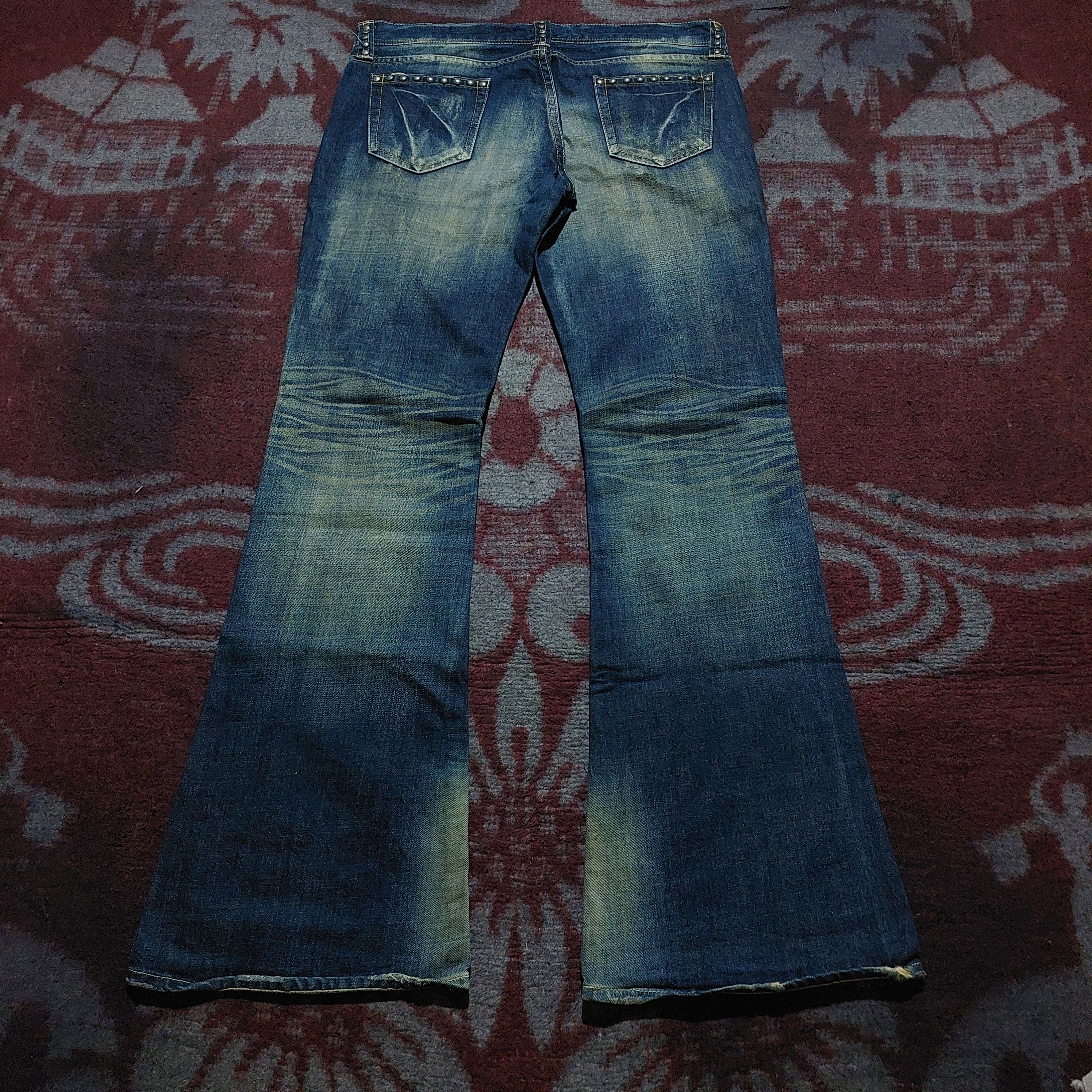 GOA Vanquish studded ripped flared blue denim Size US 36 / EU 52 - 9 Thumbnail
