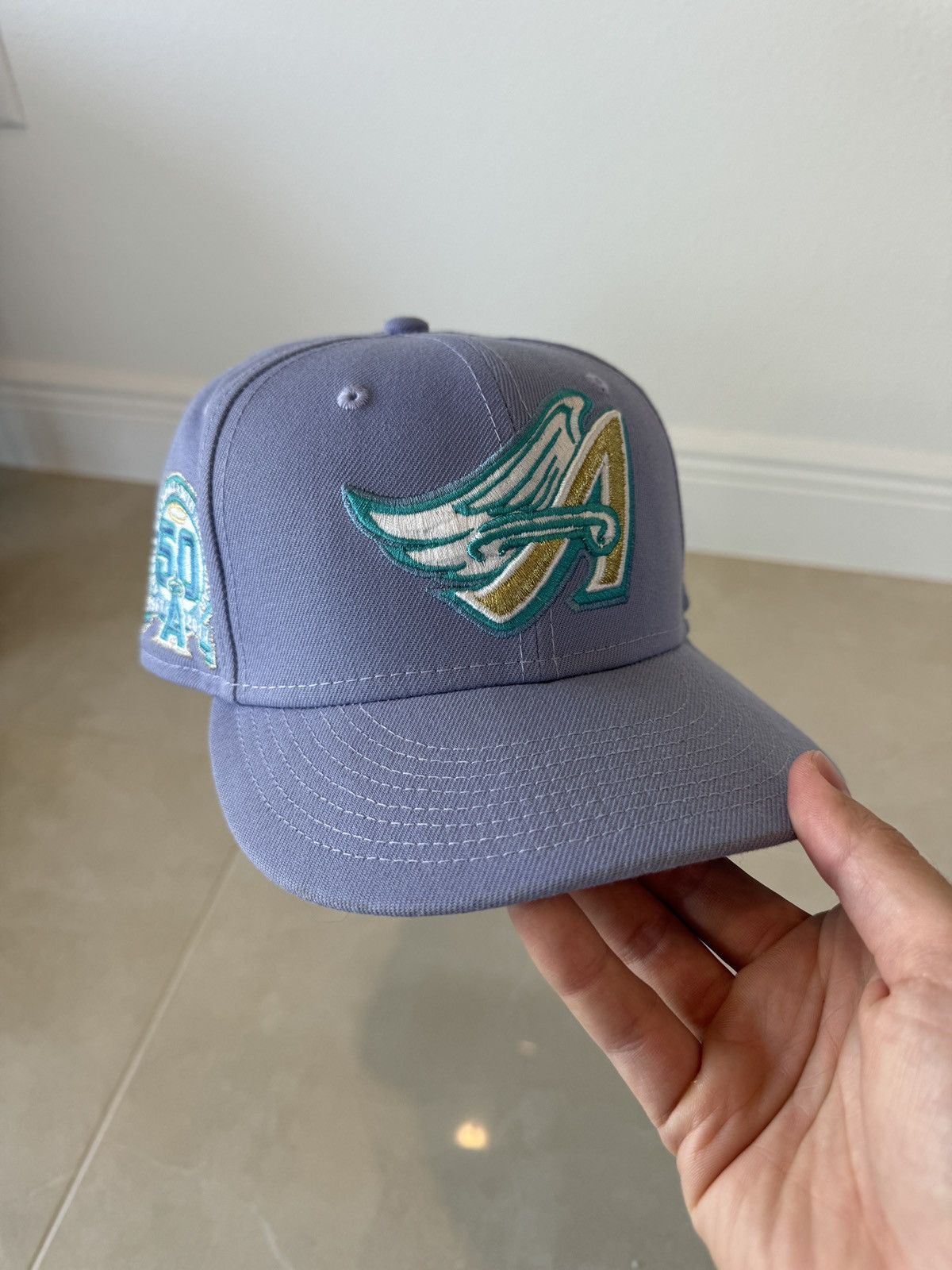 New Era LA Anaheim Angels Lavender Fitted Size ONE SIZE - 4 Thumbnail