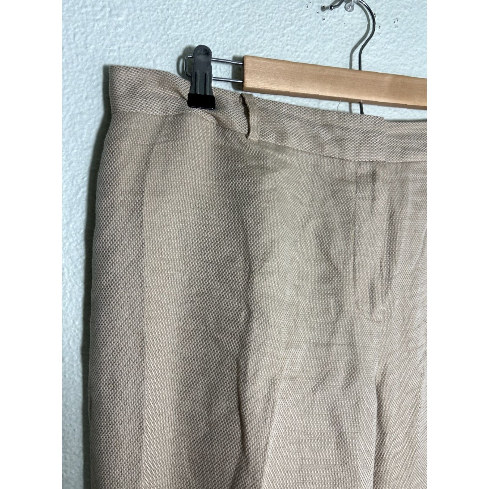 Evan Picone Evan Picone Womens Linen Blend Pants Beige Size 36x29 Dress Pants Size 25" / US 0 / IT 36 - 4 Thumbnail