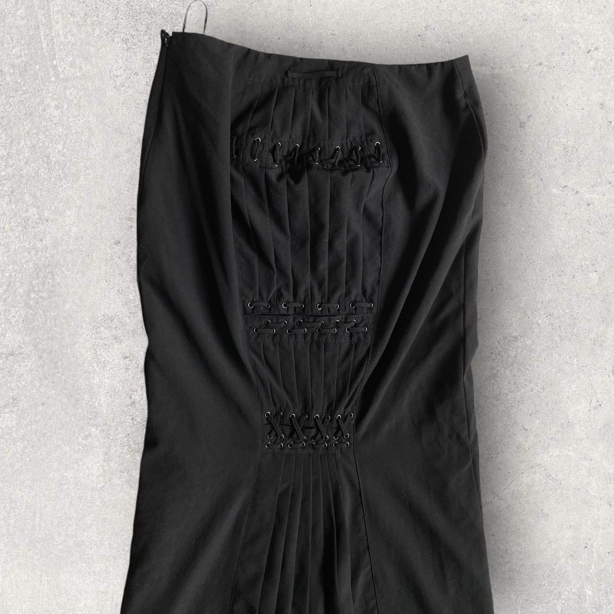 Jean Paul Gaultier Back Lace Up Pleated Skirt Size 28" / US 6 / IT 42 - 1 Thumbnail