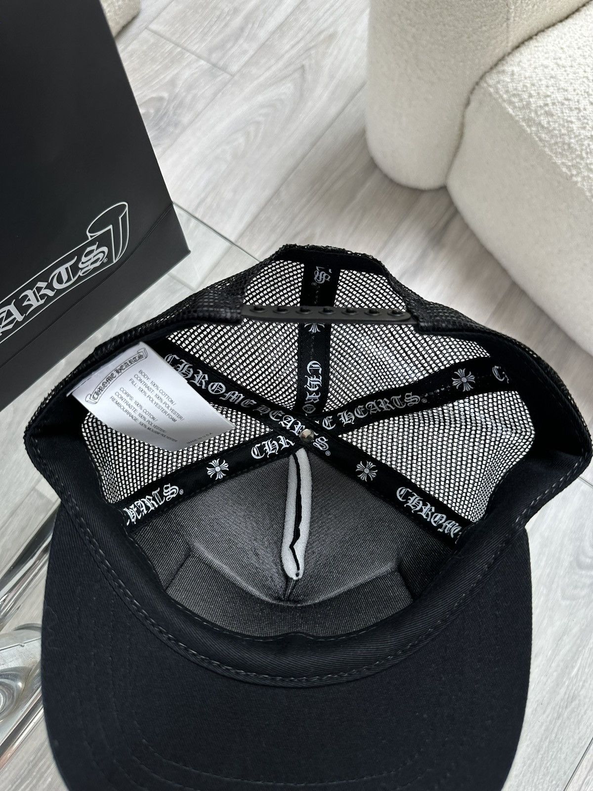 Chrome Hearts Chrome Hearts F*CK Hollywood Trucker Black Size ONE SIZE - 3 Thumbnail